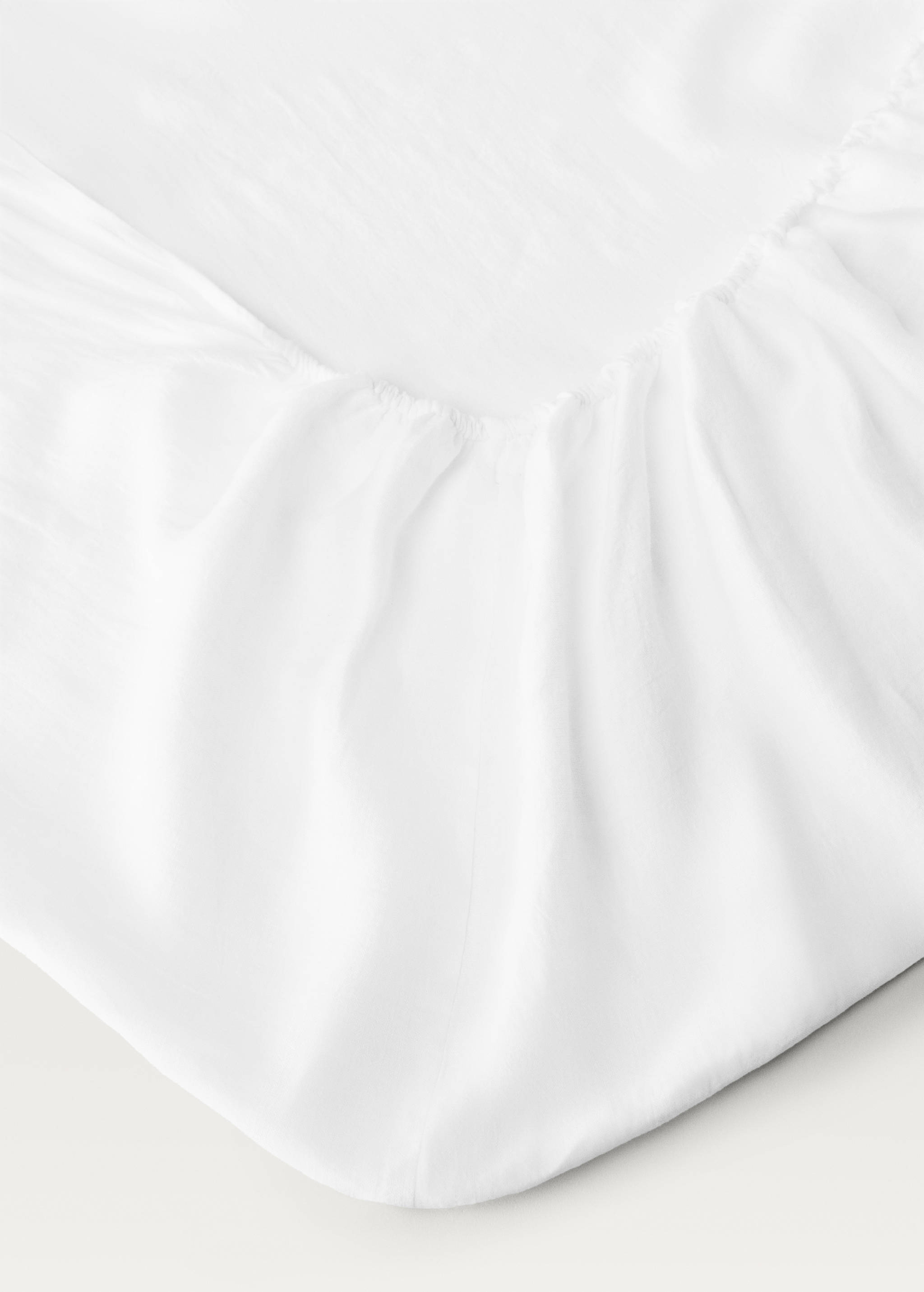Washed linen fitted sheet for 150/160 cm bed - Details of the article 1