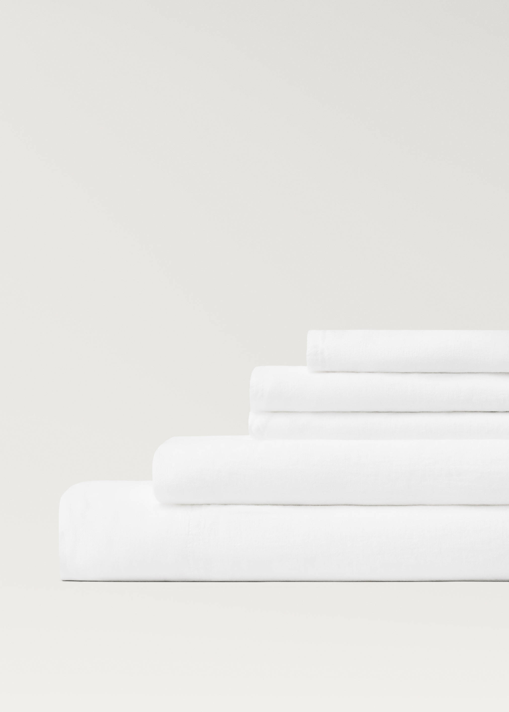 Washed linen fitted sheet for 150/160 cm bed - Details of the article 2