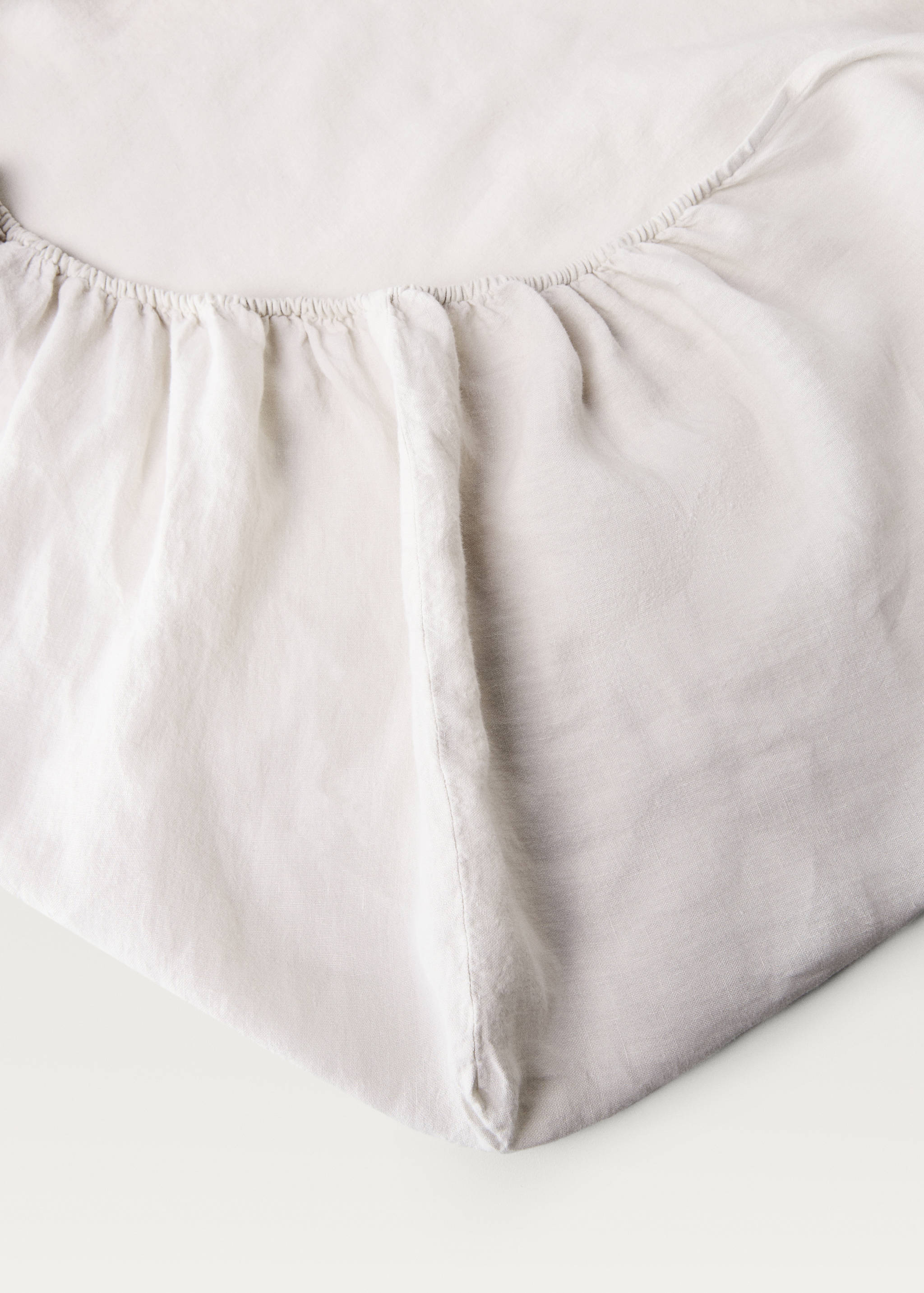 Washed linen fitted sheet for 150/160 cm bed - Details of the article 1