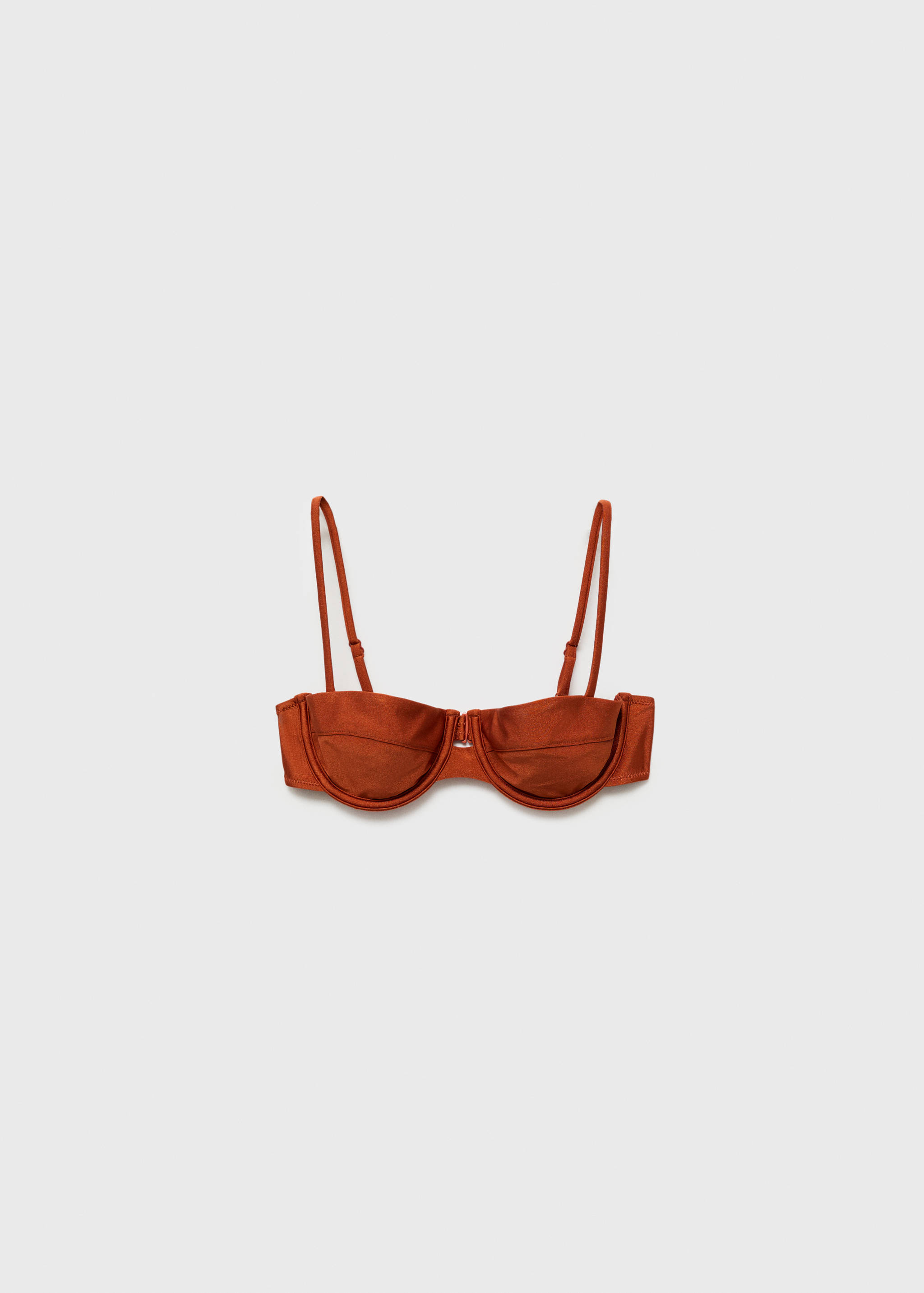 Satin-finish hoop bikini top - Article without model