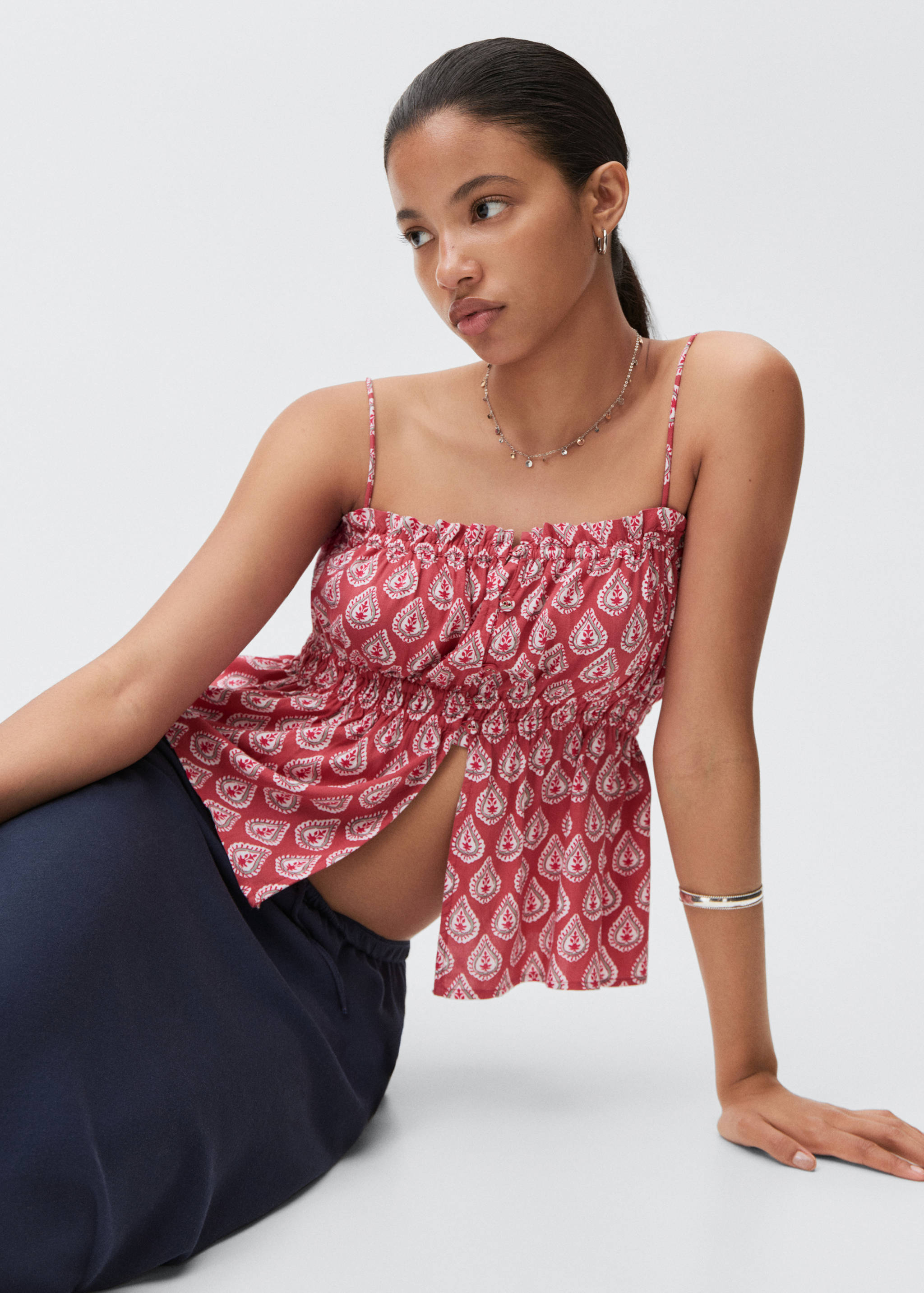 Printed strap top - Details of the article 2