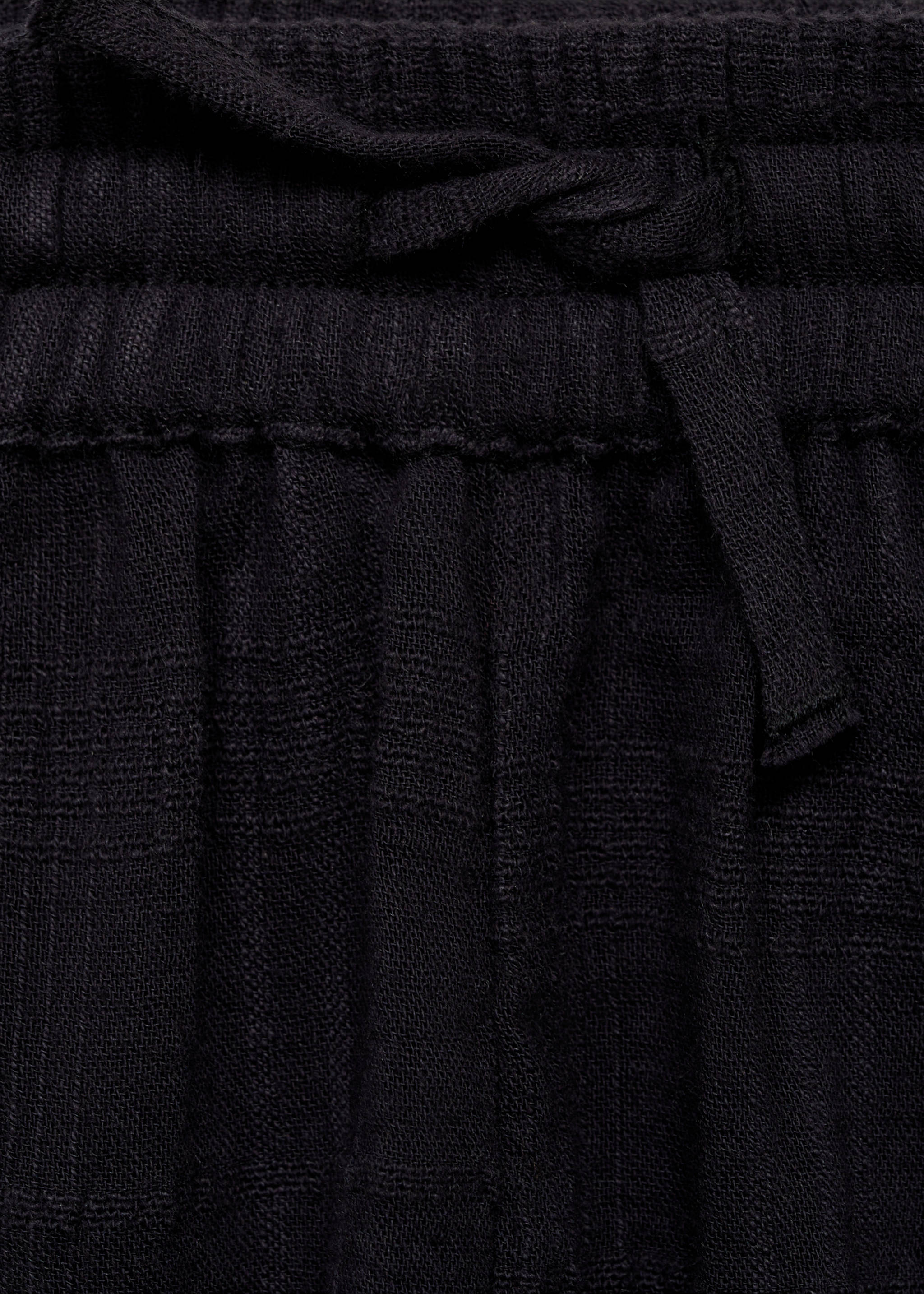 Baumwoll-Shorts mit Quasten - Detail des Artikels 8, Schwarz. Ref: 87067682-00.