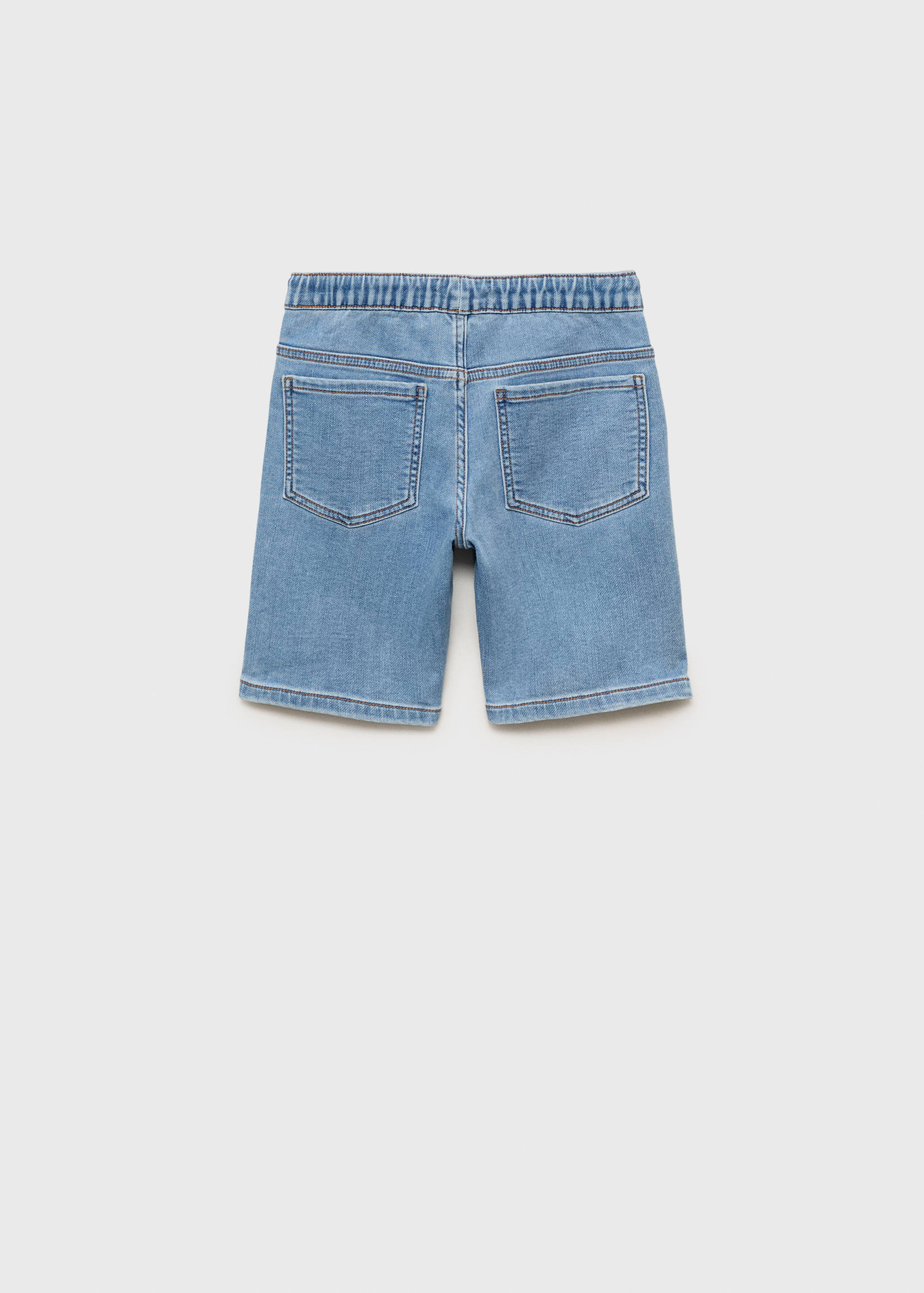 Jeans-Bermudas mit Kordel - Rückseite des Artikels