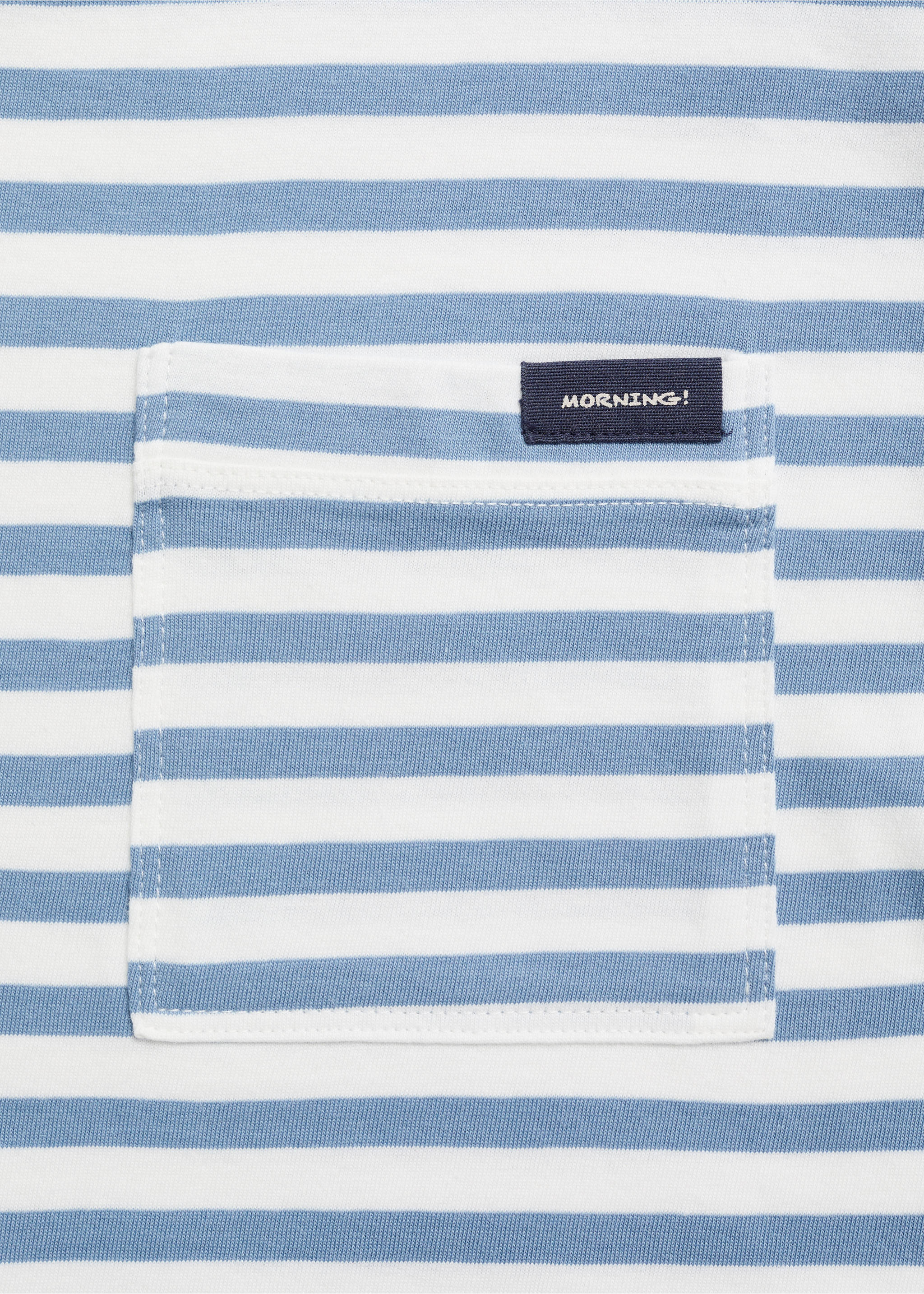 Striped short pyjamas - Details of the article 0, Blue. Ref: 87067687-00.