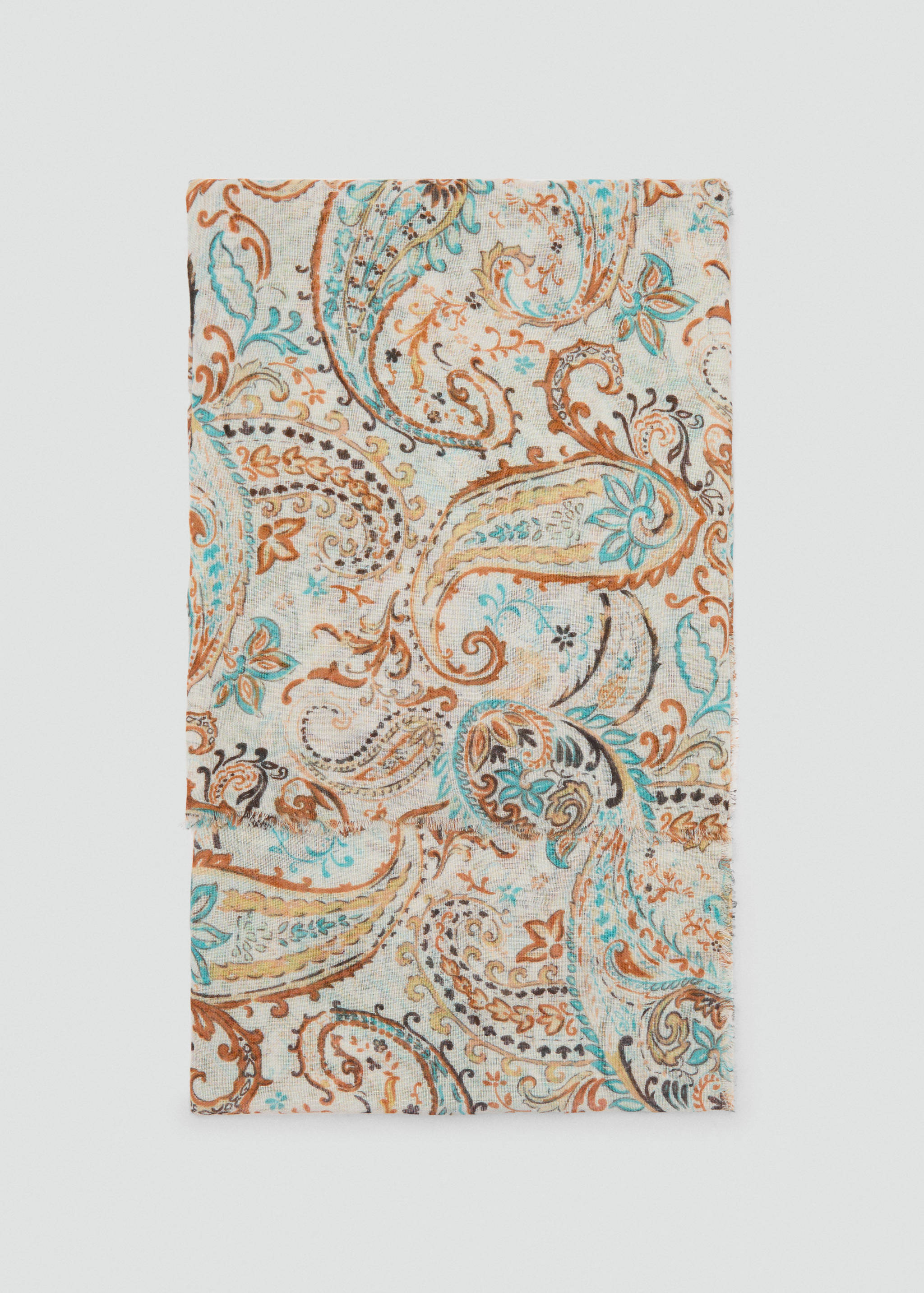 Fular paisley mezcla lino - Artículo sin modelo