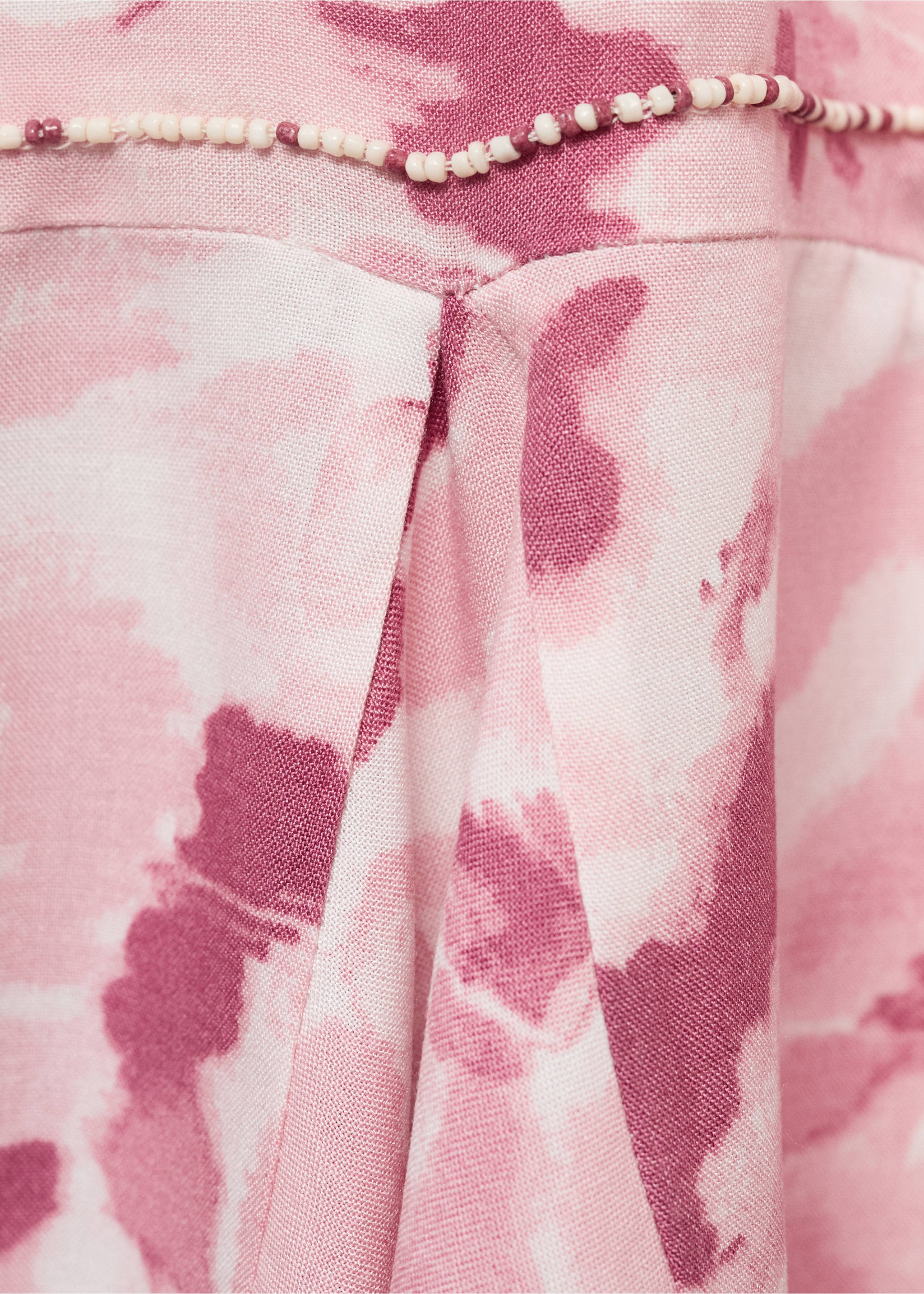 Embroidered tie-dye dress - Details of the article 0, Pale Pink. Ref: 87067692-00.