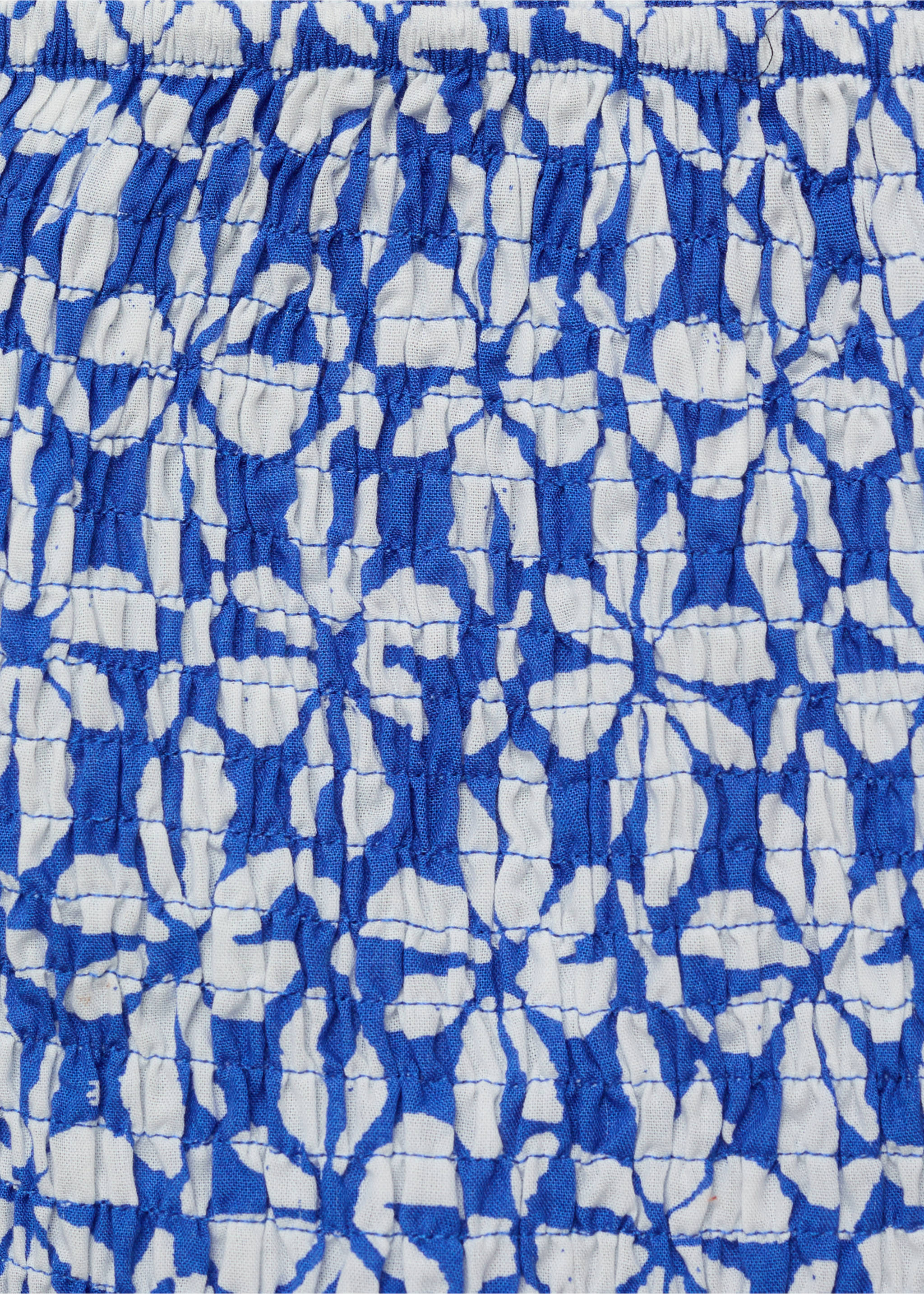 Printed pleated skirt - Details of the article 8, Vibrant blue. Ref: 87067693-00.