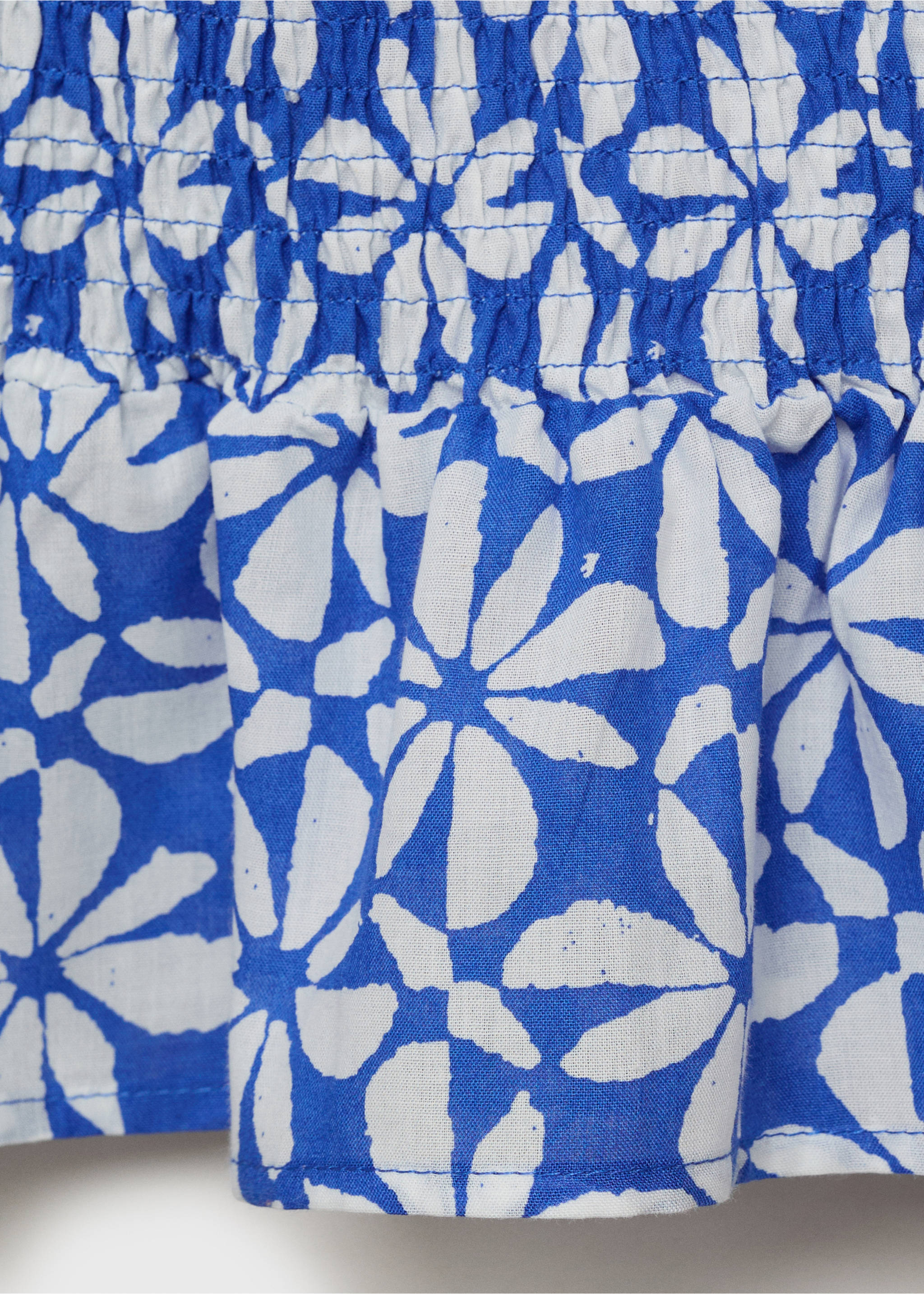 Printed pleated skirt - Details of the article 0, Vibrant blue. Ref: 87067693-00.