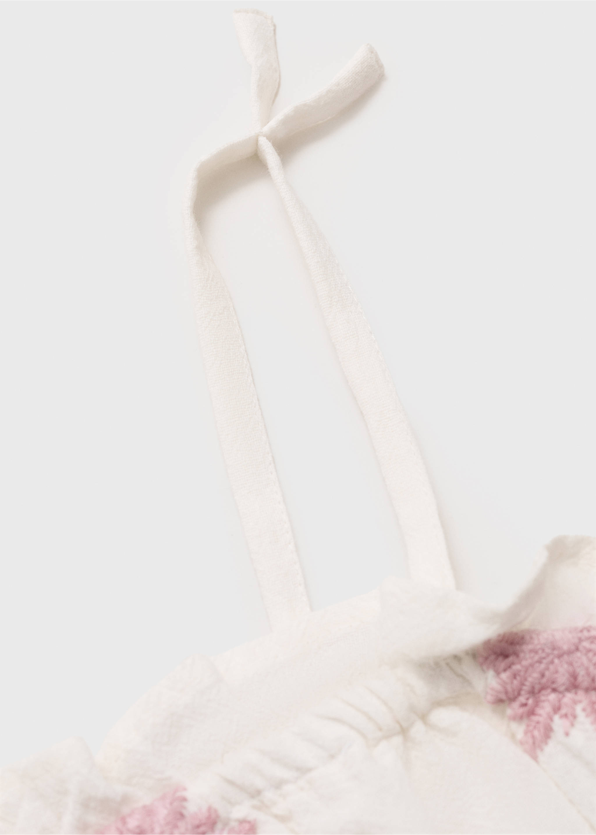 Embroidered crop top - Details of the article 0, Ecru. Ref: 87067696-00.