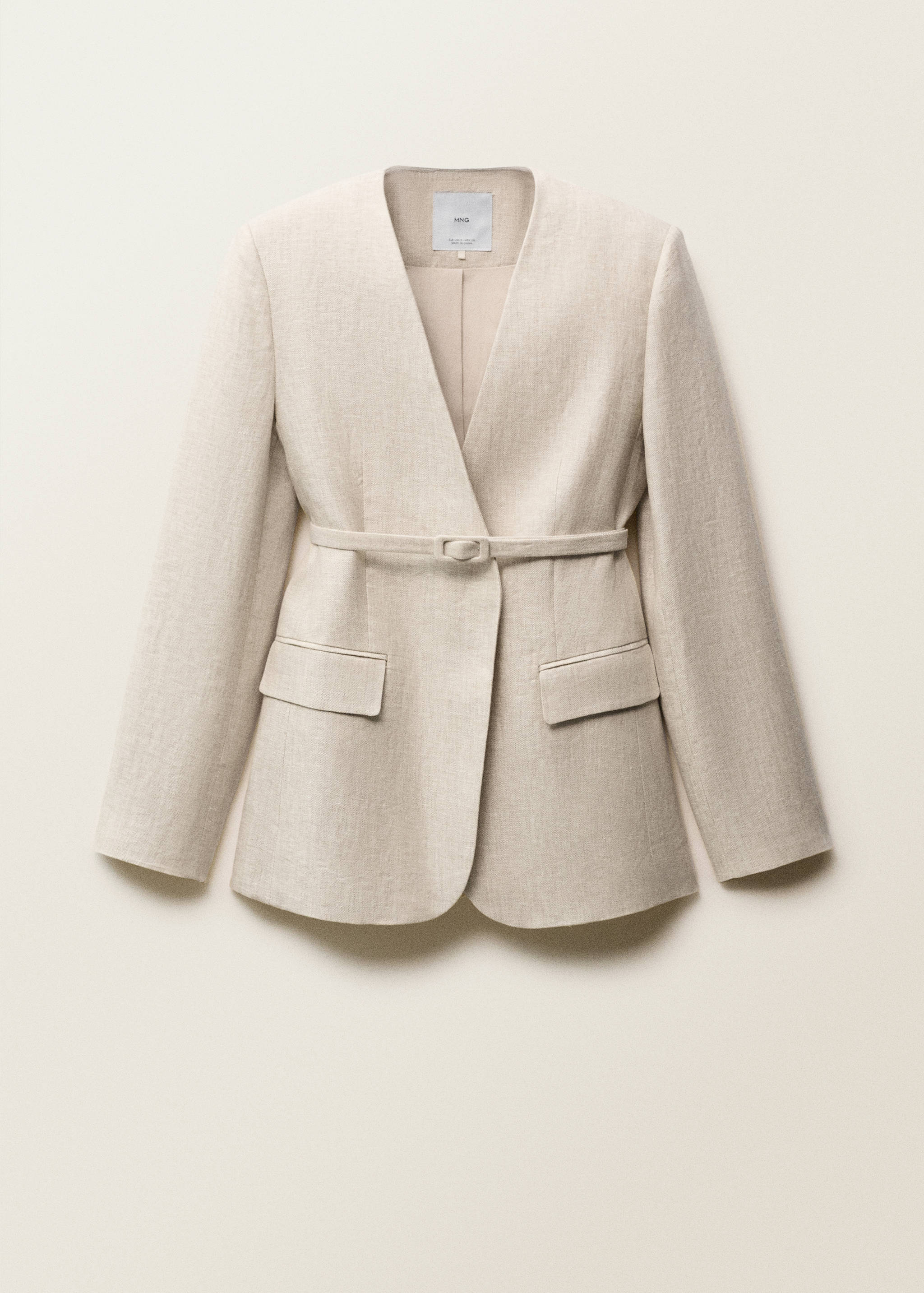 Linen suit jacket with belt - Article without model