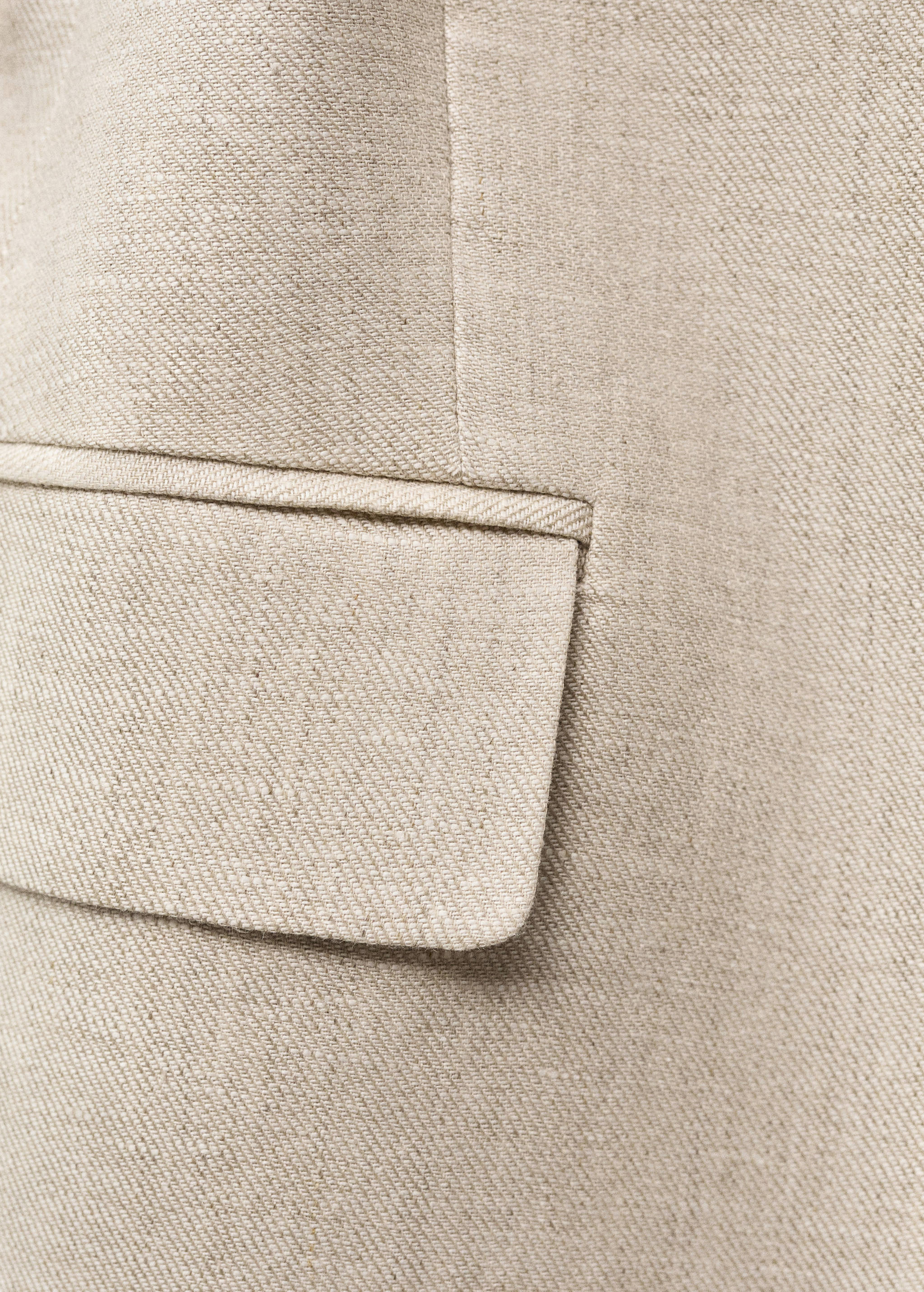 Linen suit jacket with belt - Details of the article 8