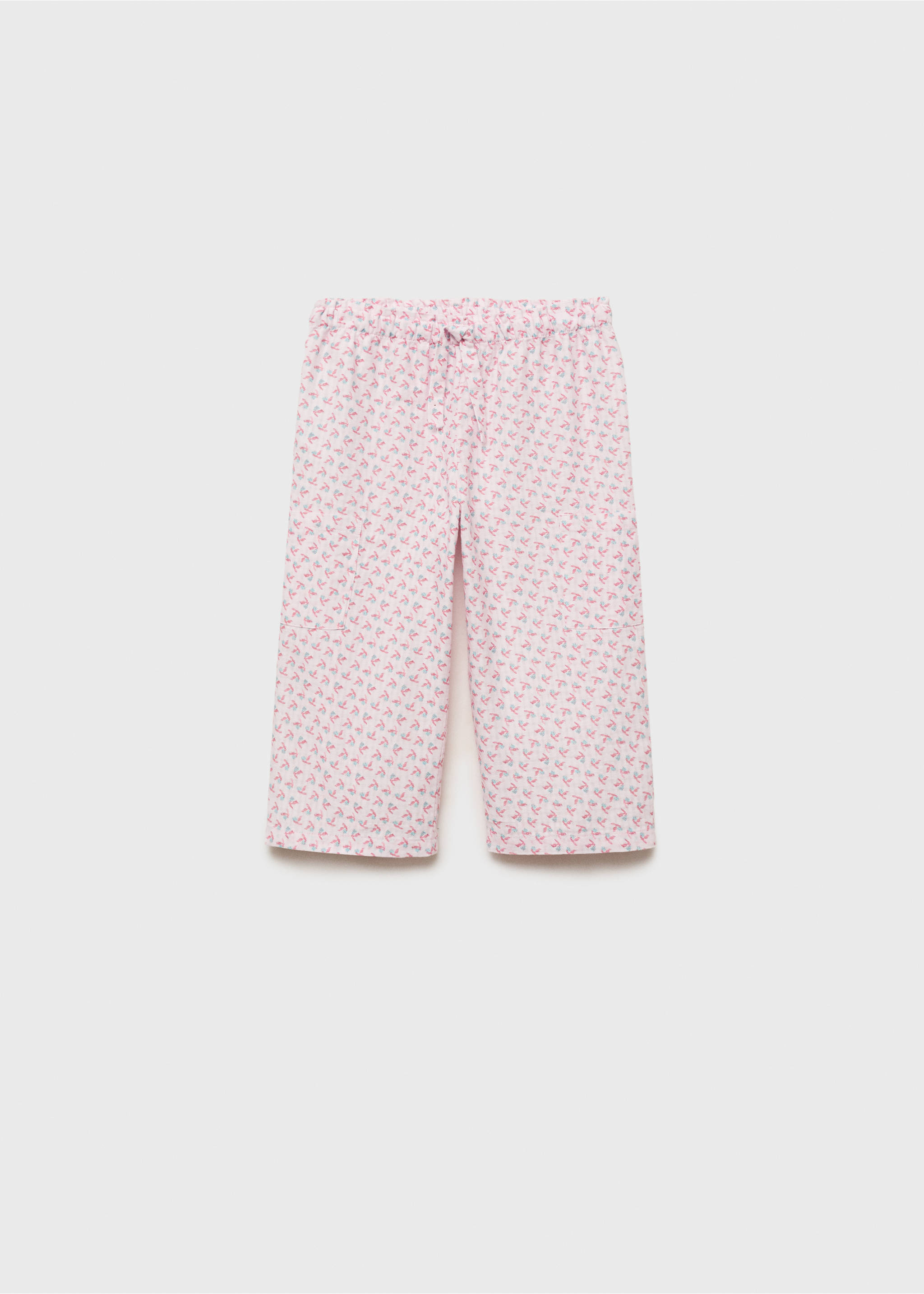 Printed straight trousers - Article without model, Light Pink. Ref: 87067709-00.