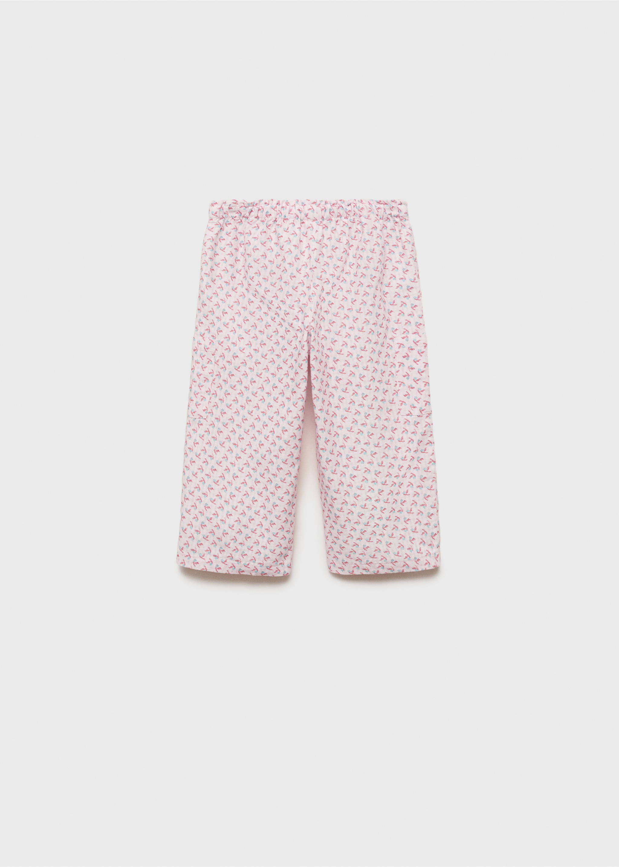 Printed straight trousers - Reverse of the article, Light Pink. Ref: 87067709-00.