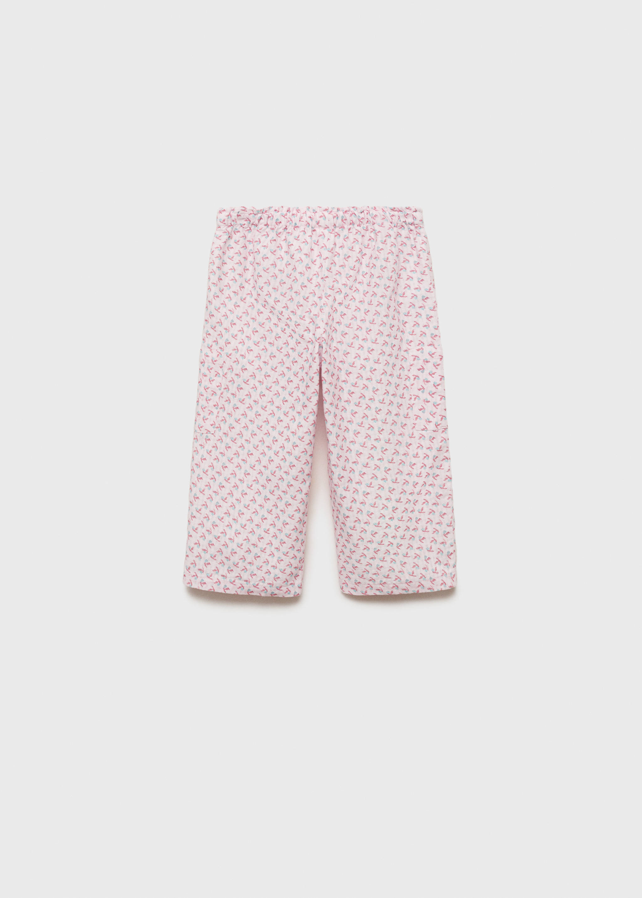 Printed straight trousers - Reverse of the article