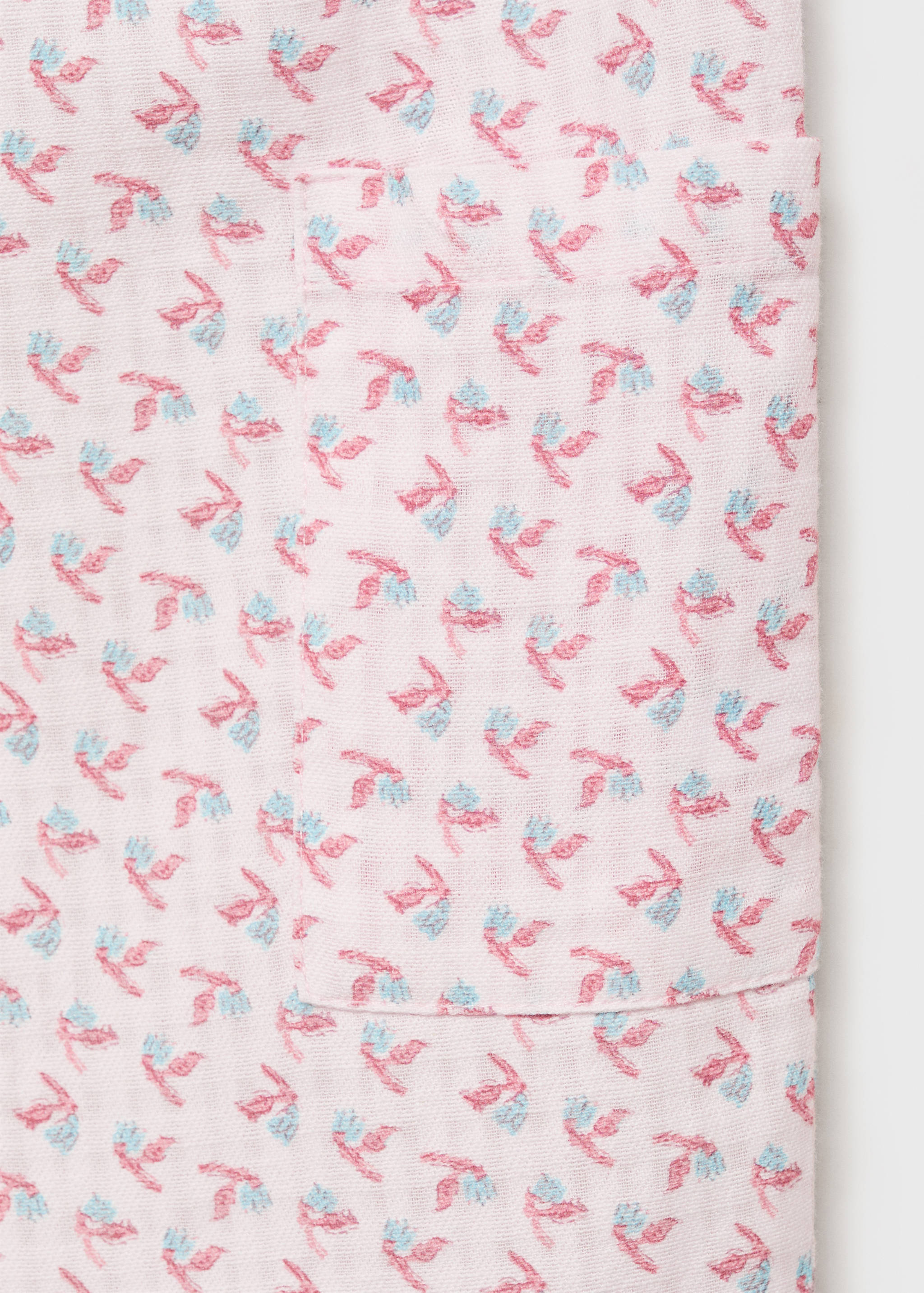 Printed straight trousers - Details of the article 0