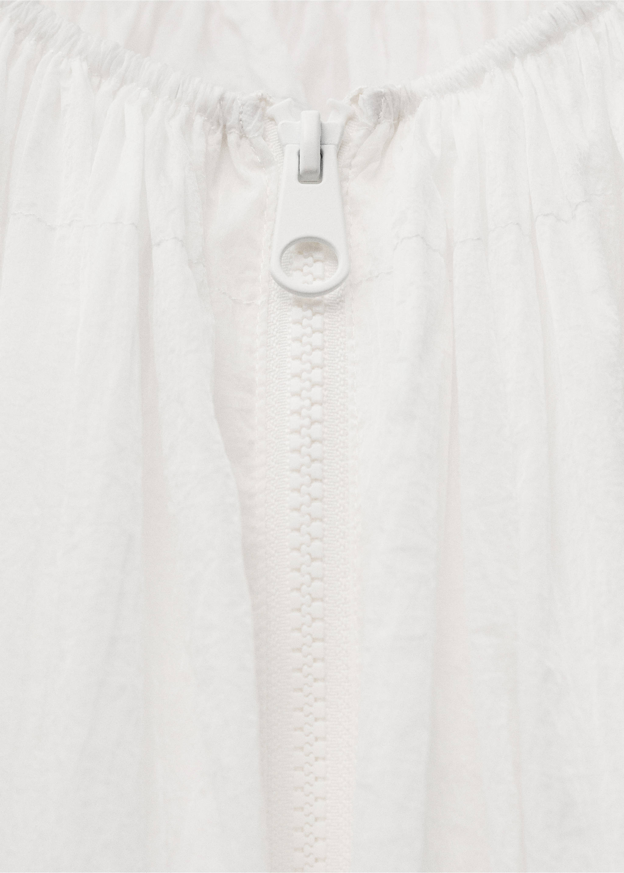 Veste semi-transparente froncée - Détail de l'article 8, Blanc. Ref: 87067711-00.