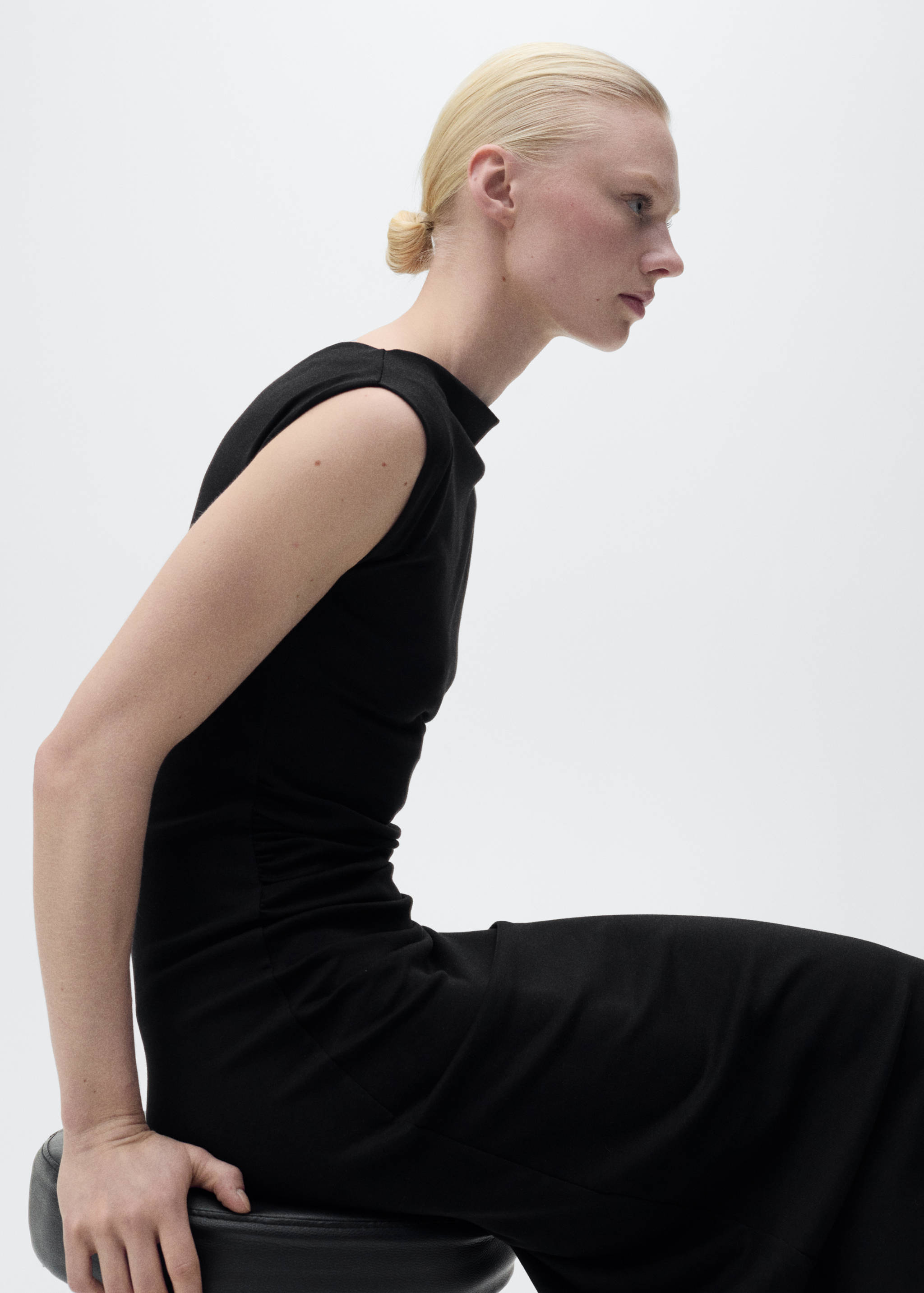 Draped midi-dress - Medium plane