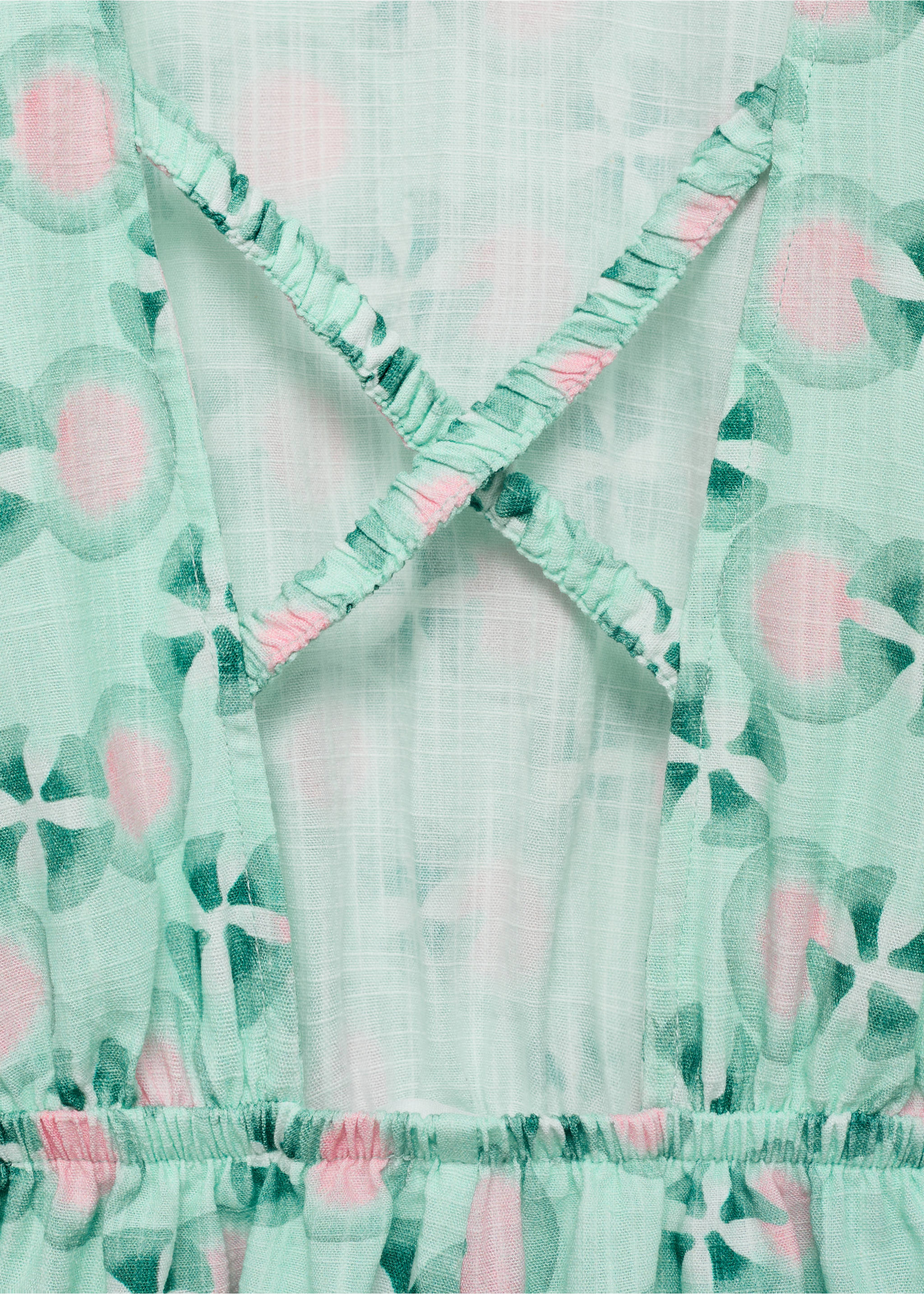 Printed short jumpsuit - Details of the article 0, Green. Ref: 87067715-00.