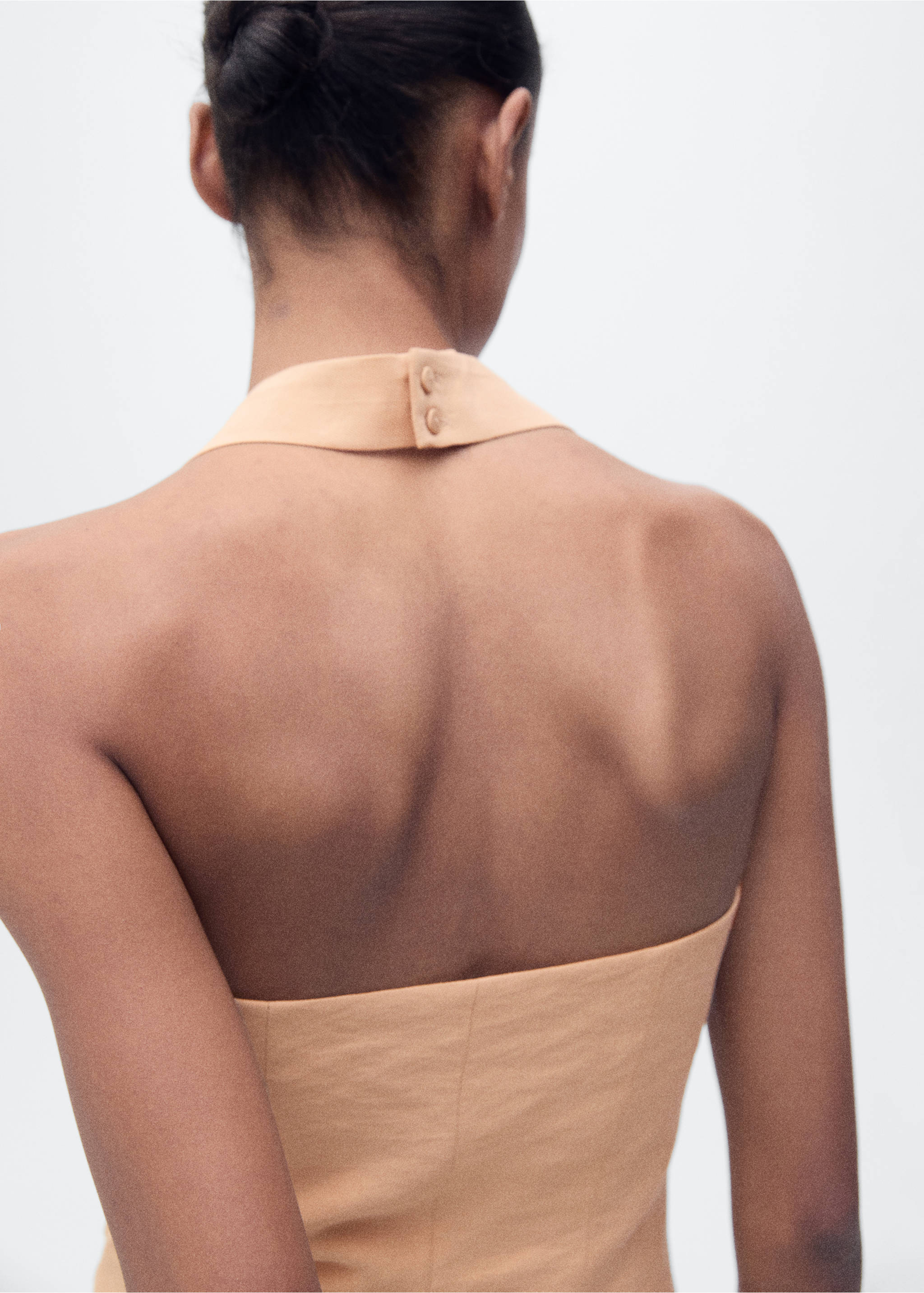 Top lyocell détail froncé - Verso de l’article, Nude. Ref: 87067719-00.