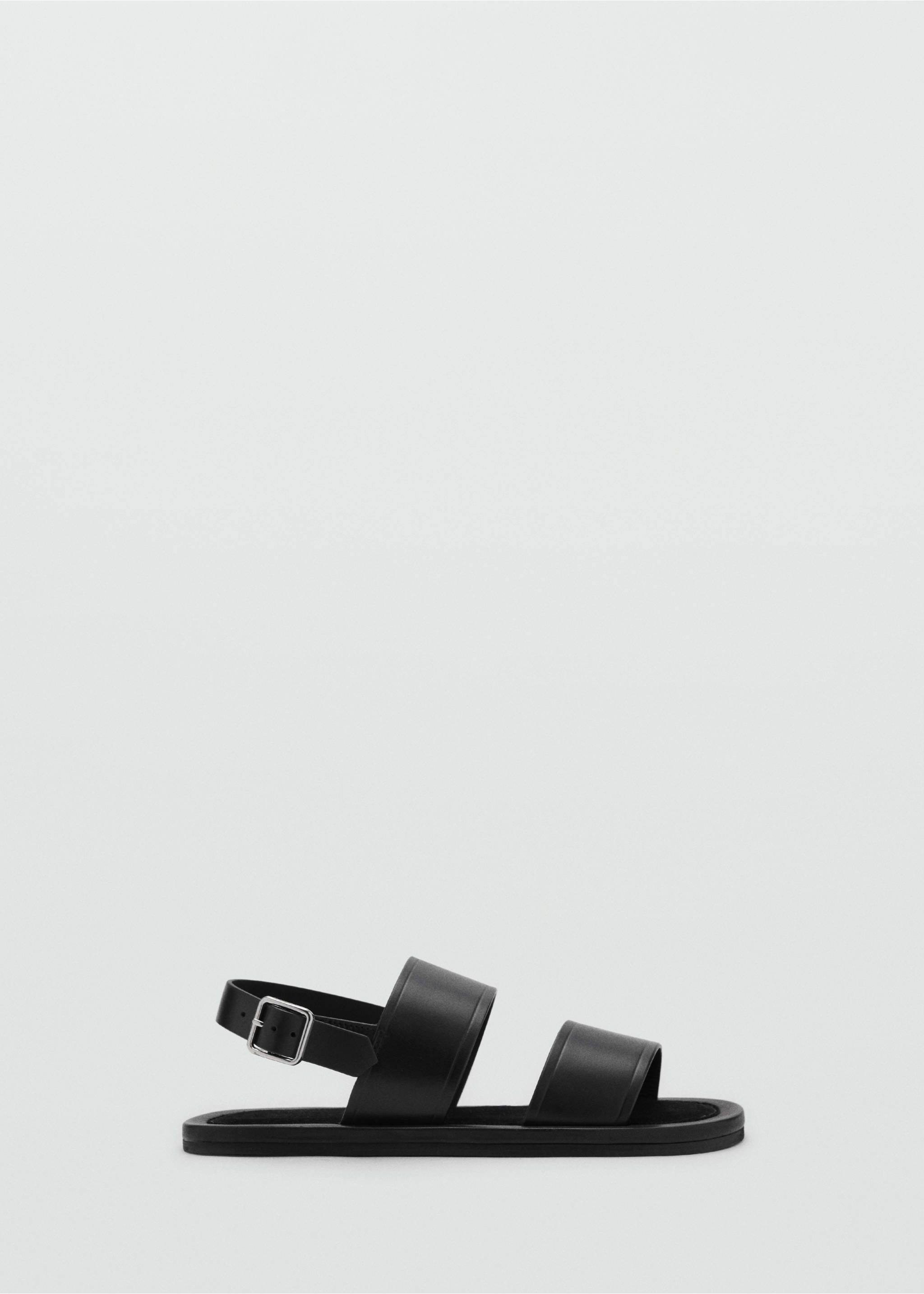 Leather strap sandals - Article without model, Black. Ref: 87067889-00.