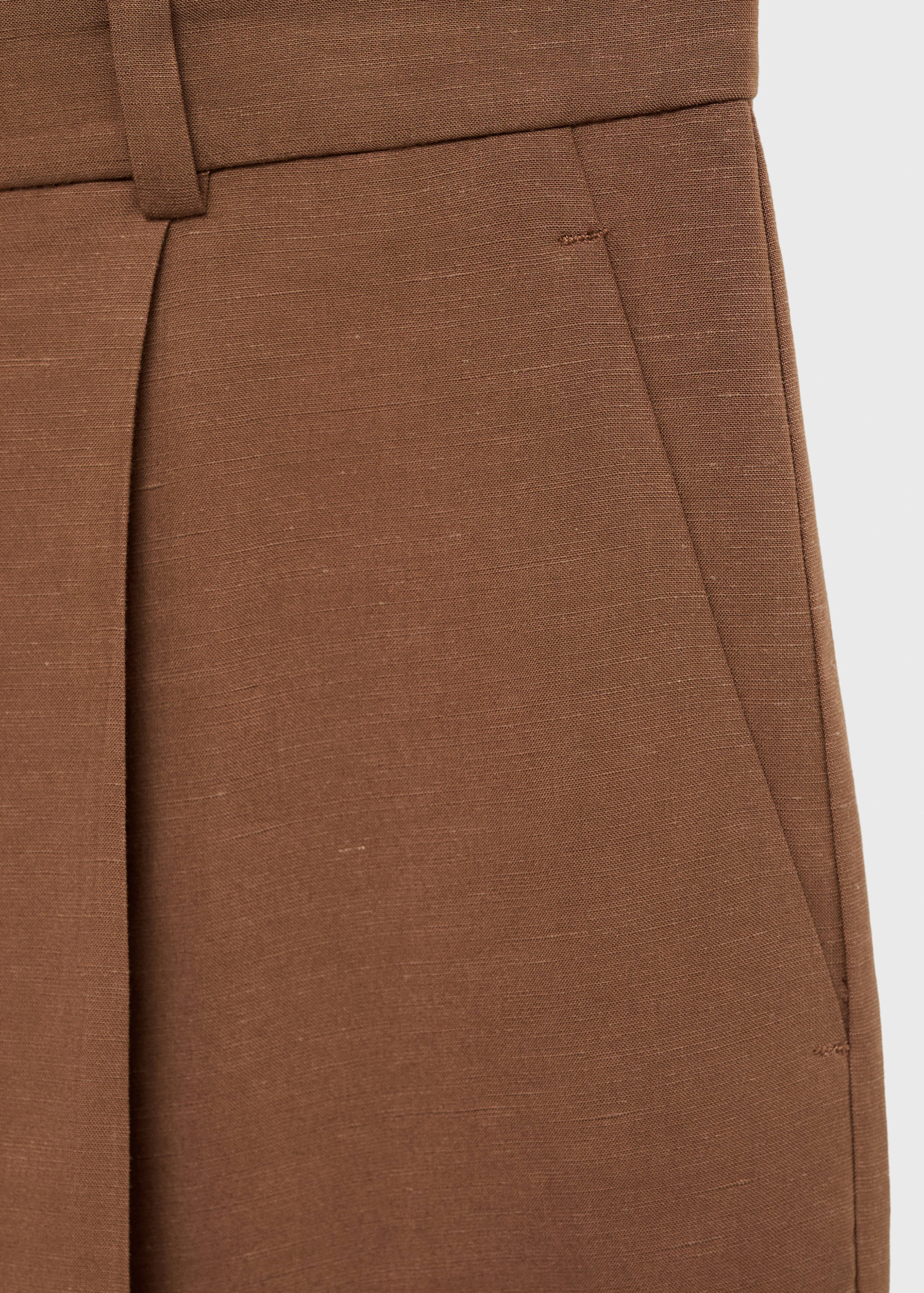 Βερμούδα ταγιέρ από μείγμα λινού - Λεπτομέρεια του προϊόντος 8