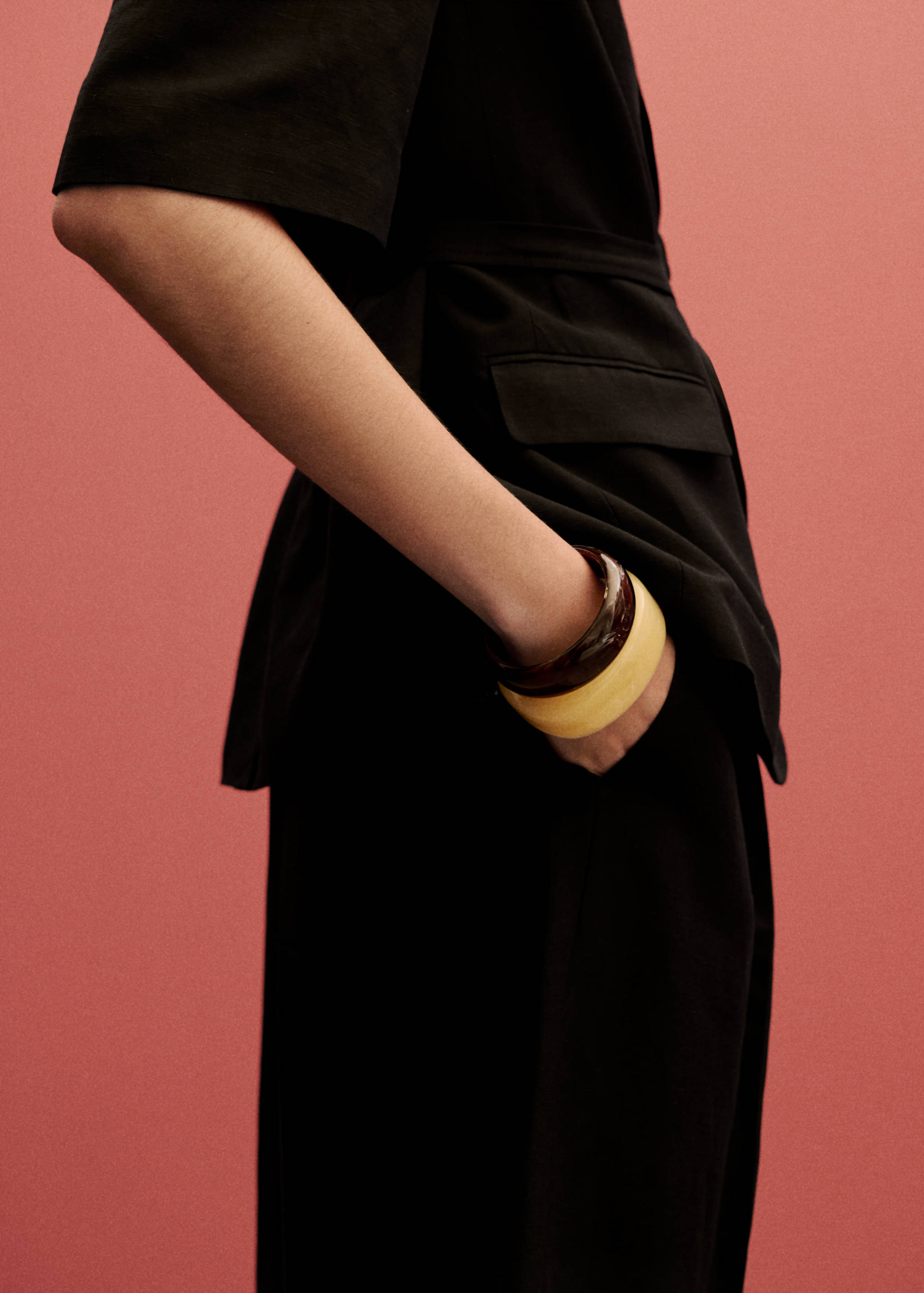 Bermuda de costume lin mélangé - Plan moyen