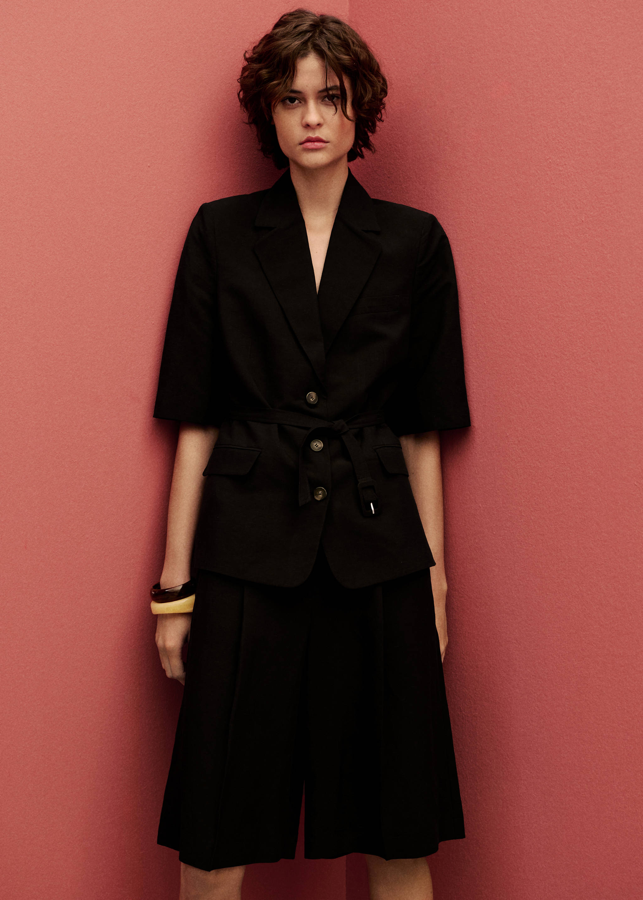 Bermuda de costume lin mélangé - Verso de l’article