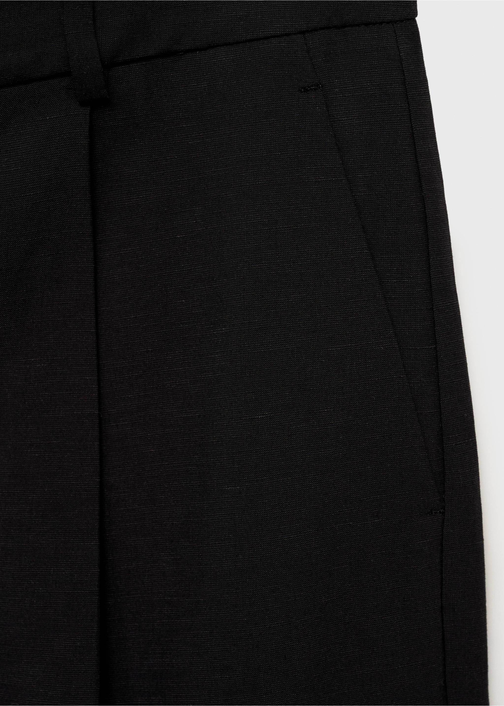 Bermuda de costume lin mélangé - Détail de l'article 0, Noir. Ref: 87067896-00.