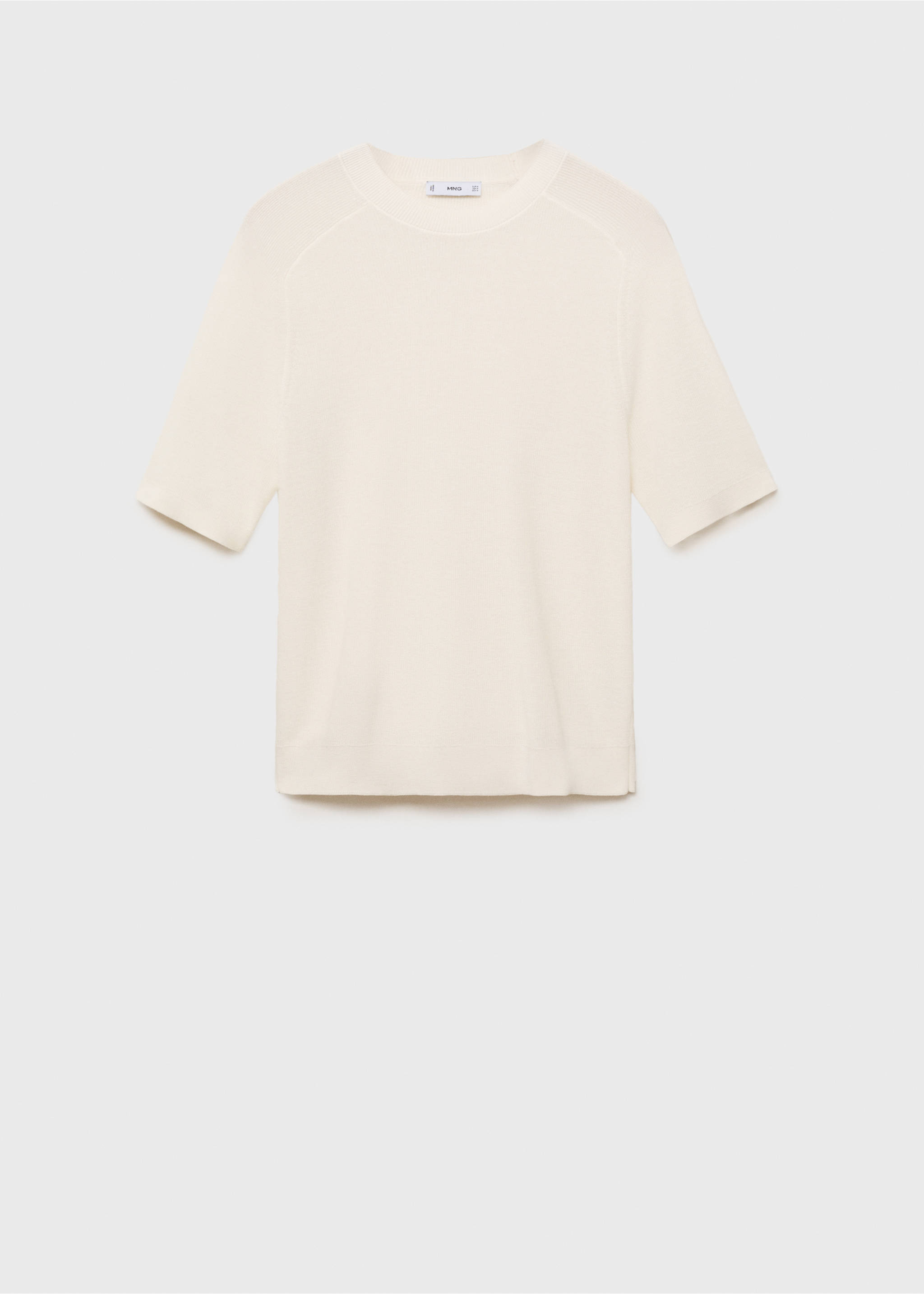 Shirt aus Feinstrick - Artikel ohne Model, Ecru. Ref: 87067897-00.