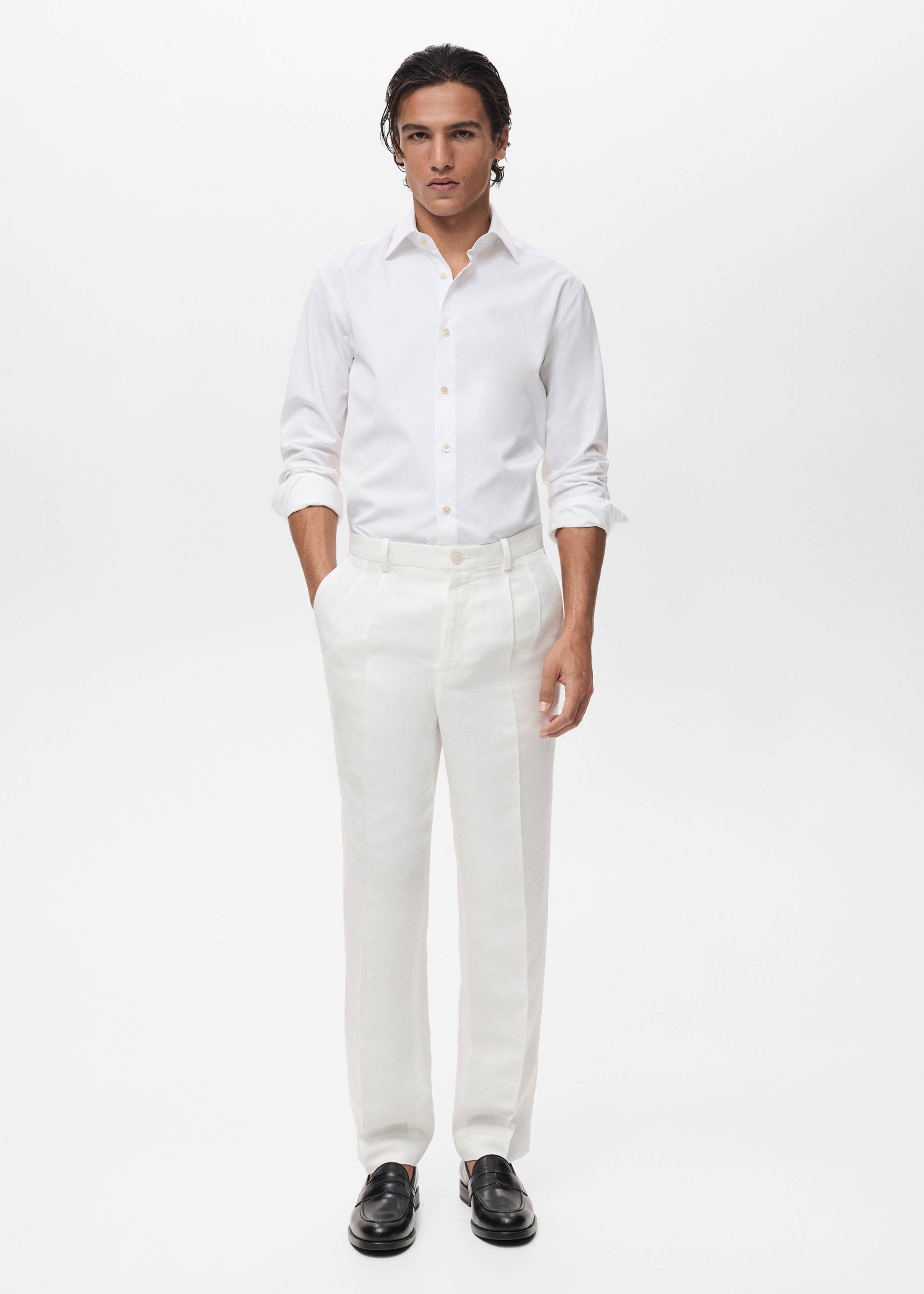 100% cotton slim fit shirt - General plane