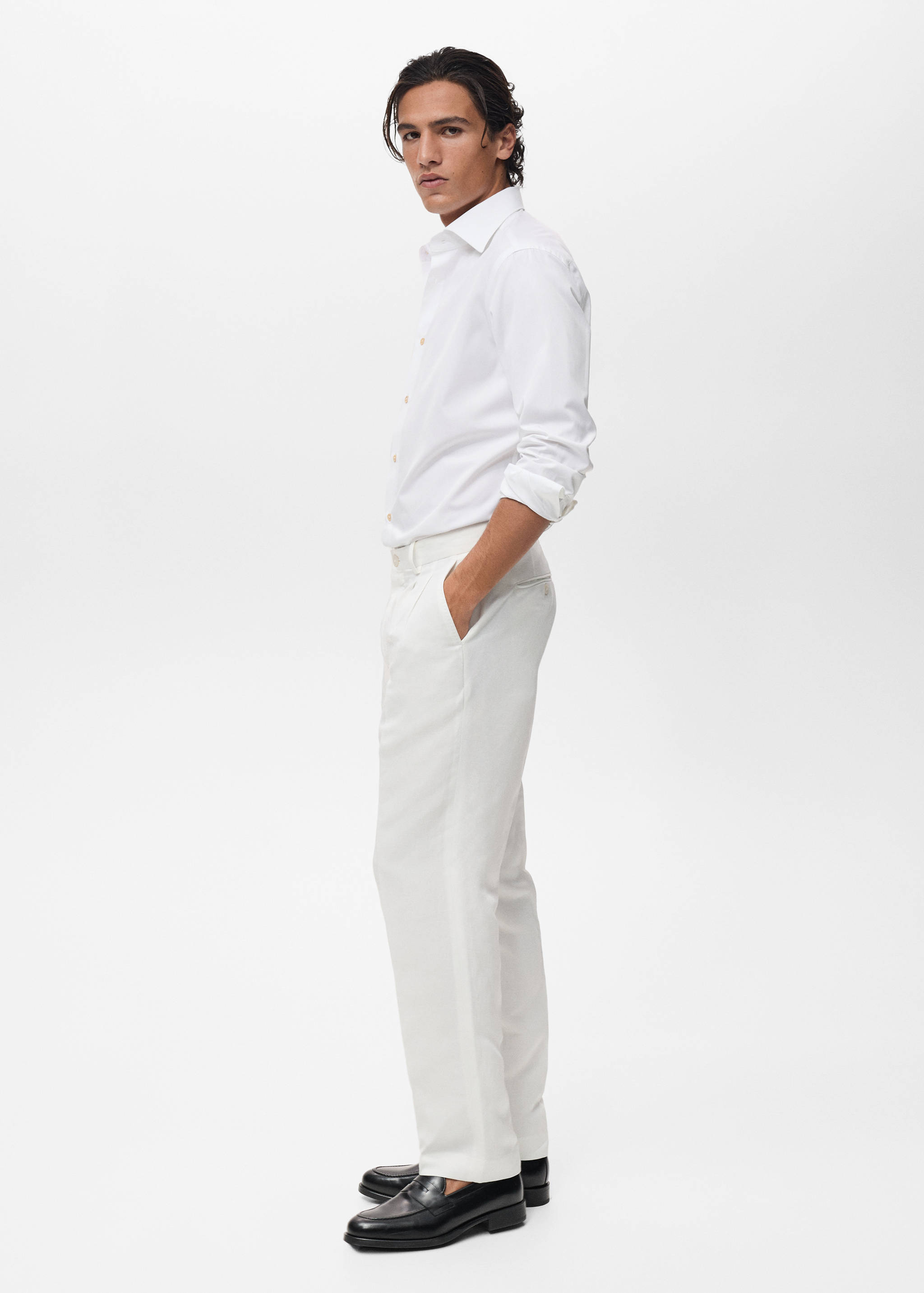 100% cotton slim fit shirt - Details of the article 2