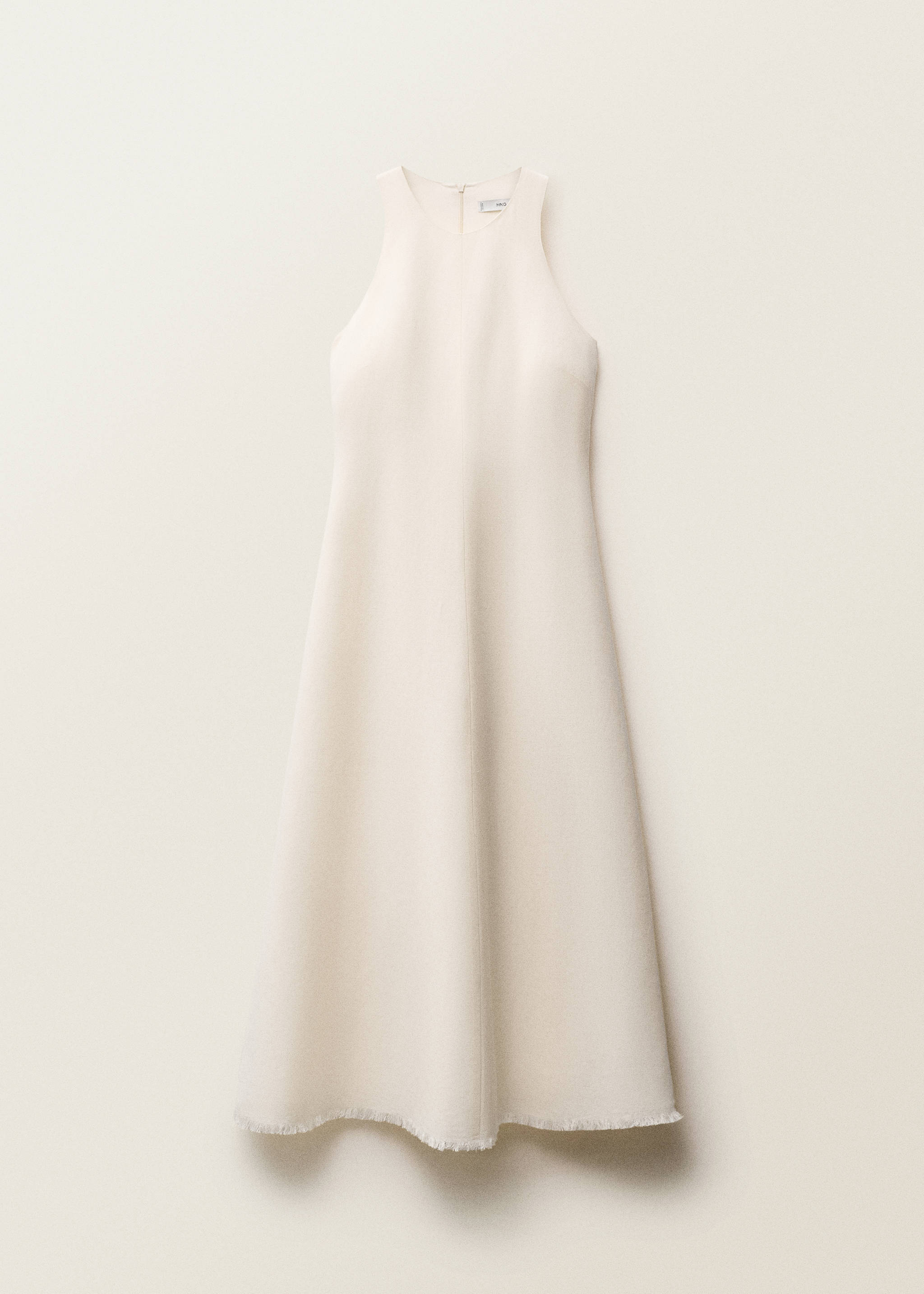 Linen dress with frayed hem - Article without model