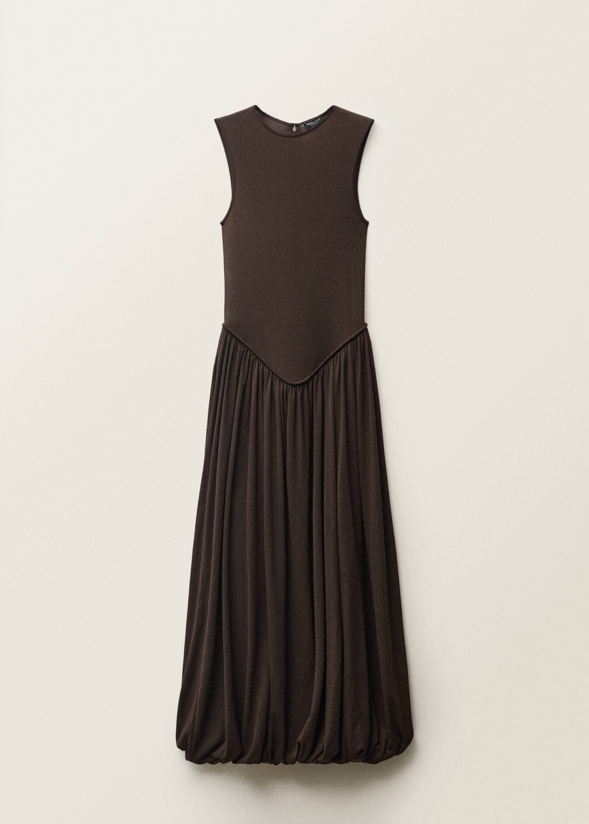 Semi-transparent dress with puffed hem - Article without model