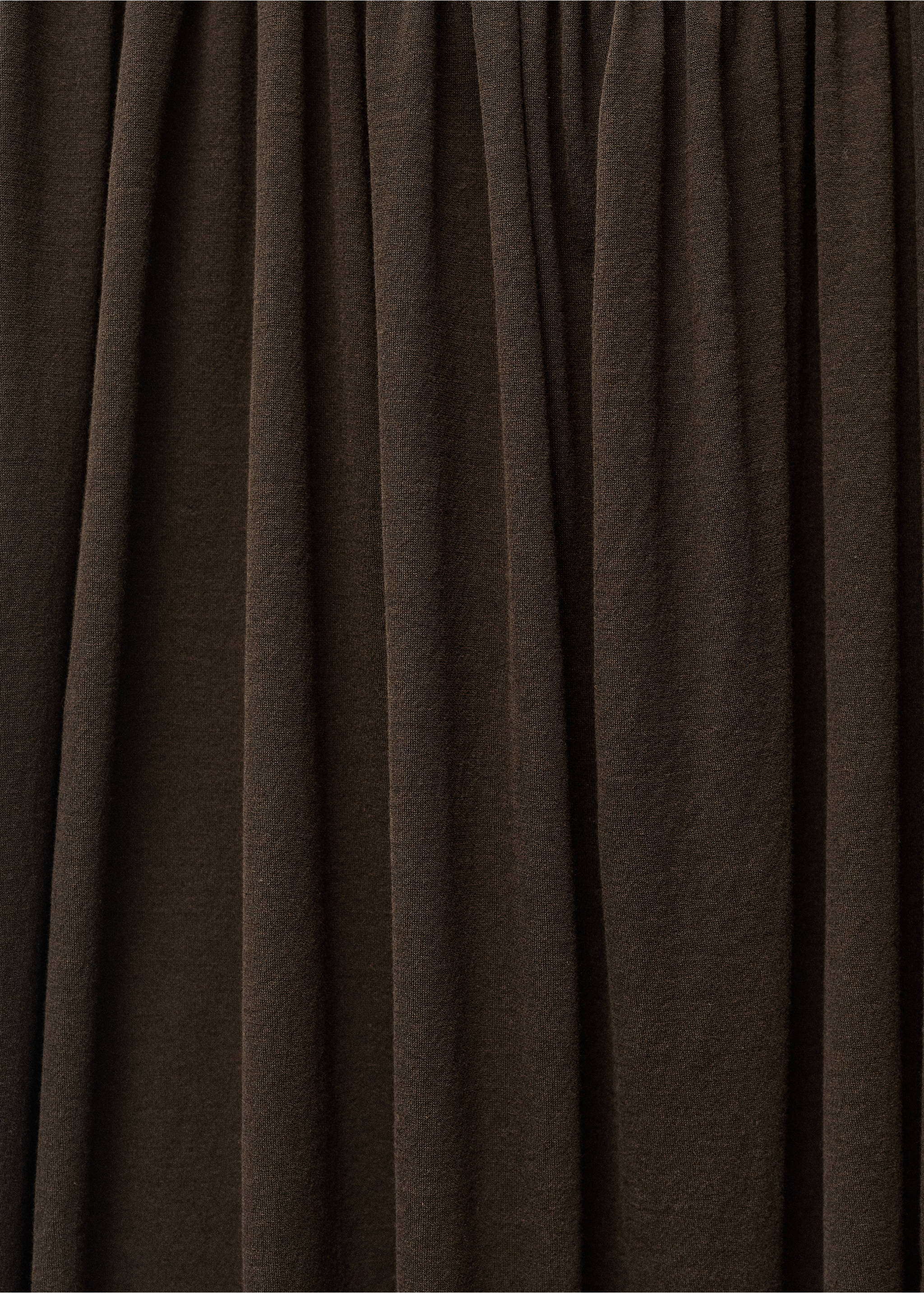 Semi-transparent dress with puffed hem - Details of the article 8, Chocolate. Ref: 87067904-00.