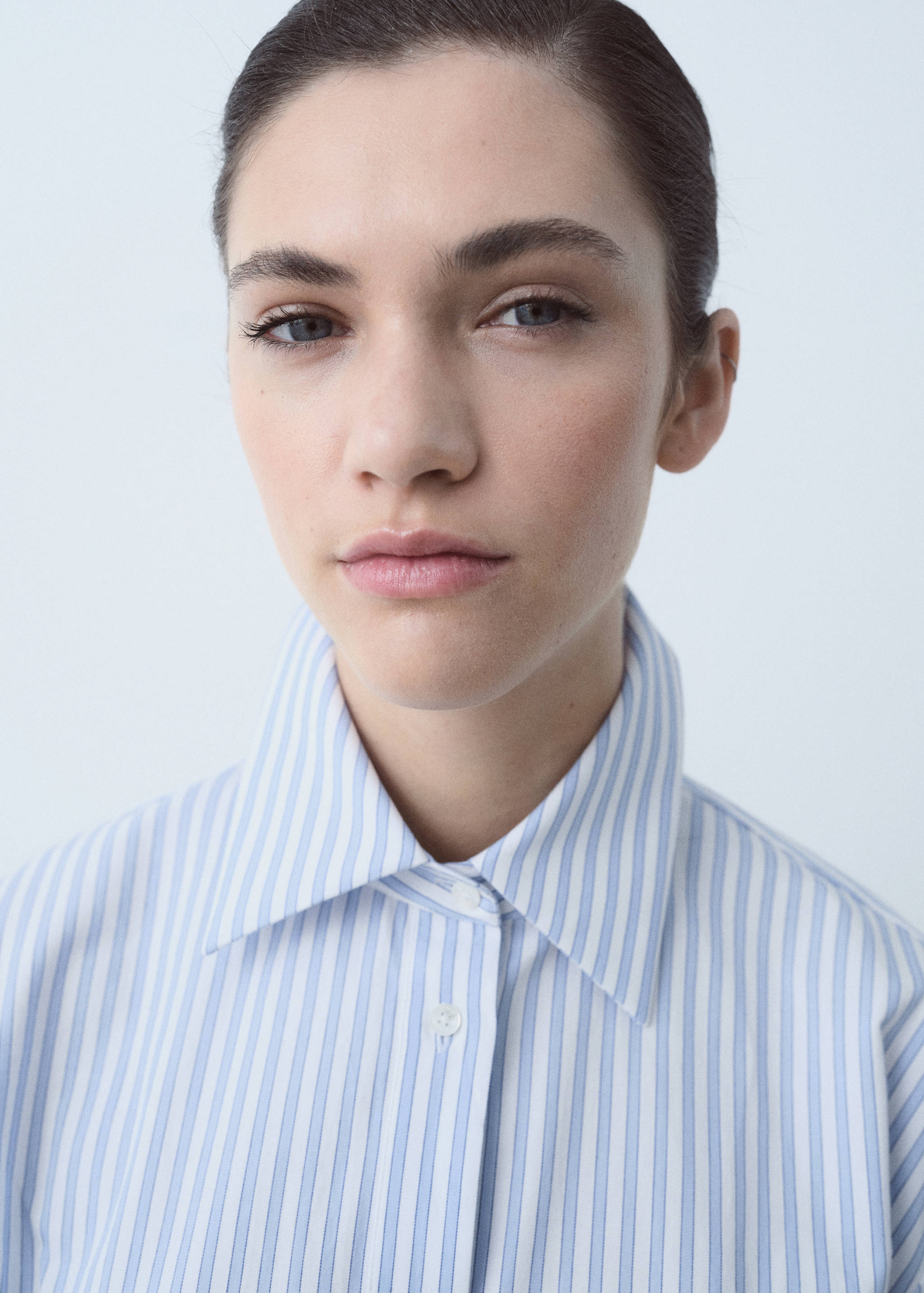 Camisa popelín rayas mensaje bordado - Detalle del artículo 1