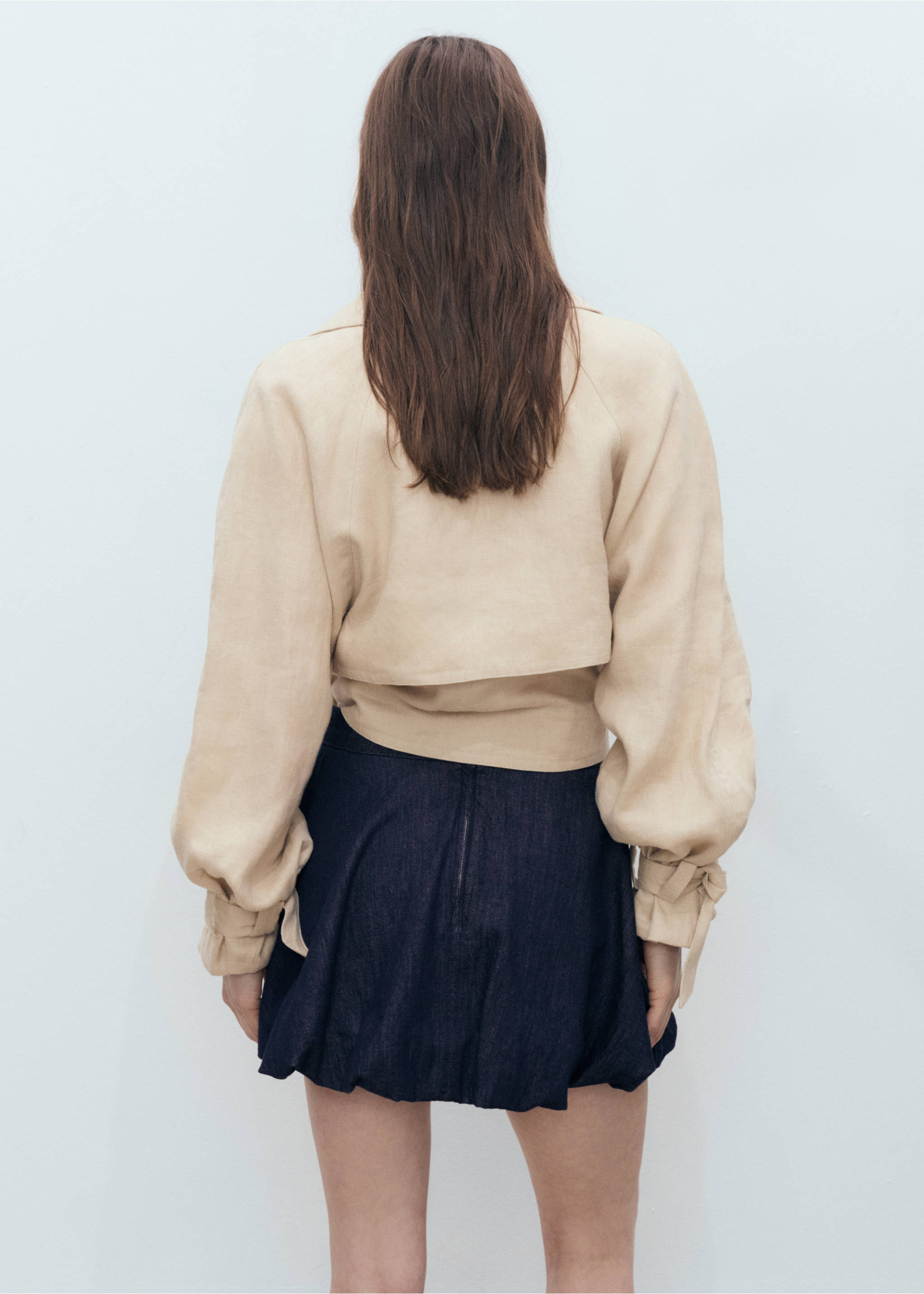 Falda denim globo - Reverso del artículo, Azul. Ref: 87067909-00.