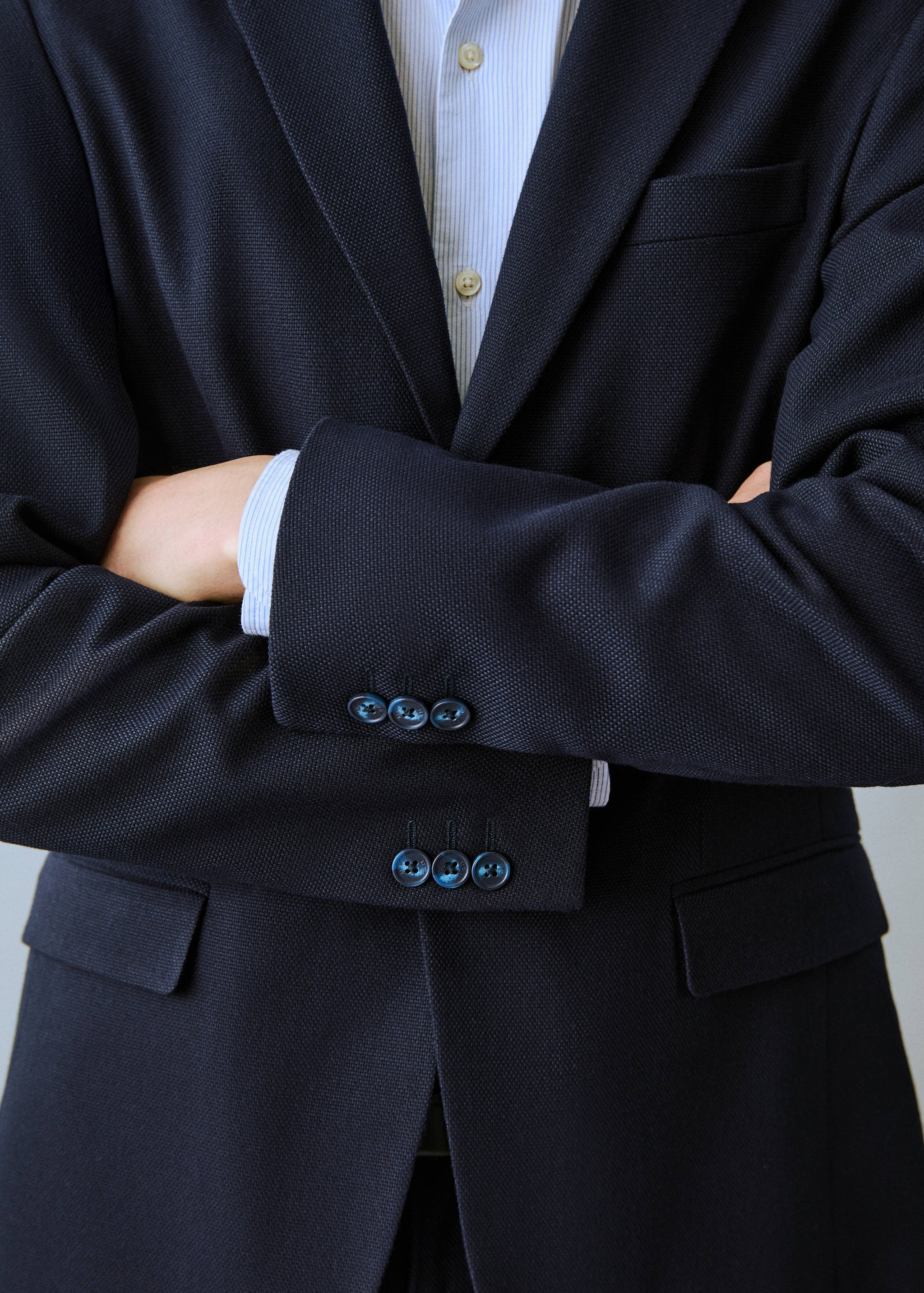 Americana slim fit piqué - Detalle del artículo 3