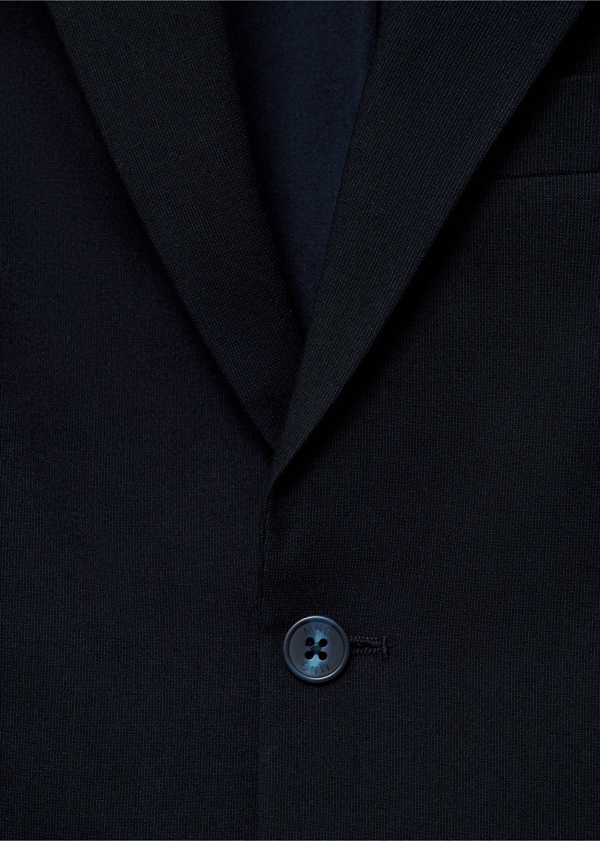 Giacca slim-fit piqué - Dettaglio dell'articolo 8, Navy. Ref: 87068259-00.