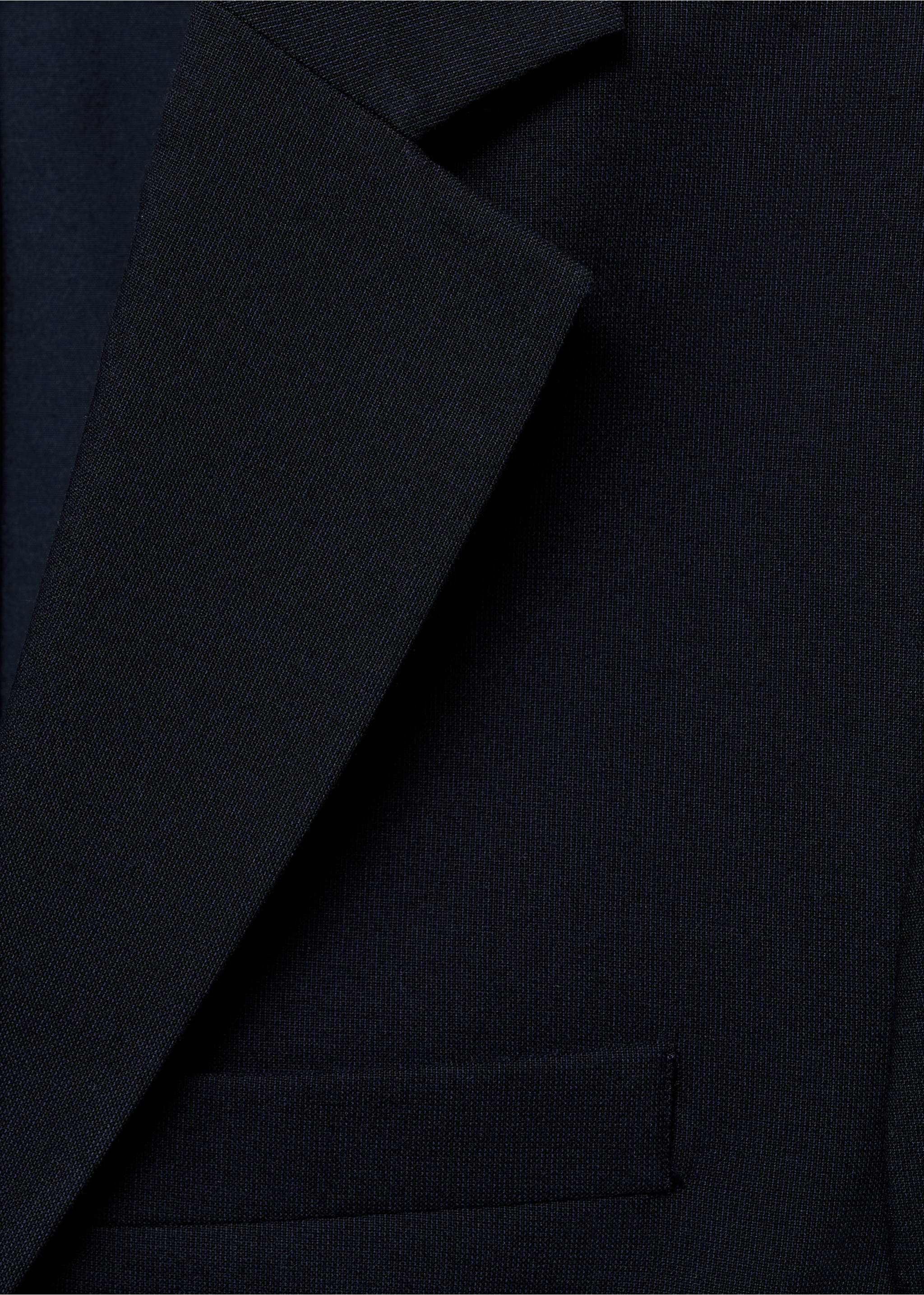 Giacca slim-fit piqué - Dettaglio dell'articolo 0, Navy. Ref: 87068259-00.