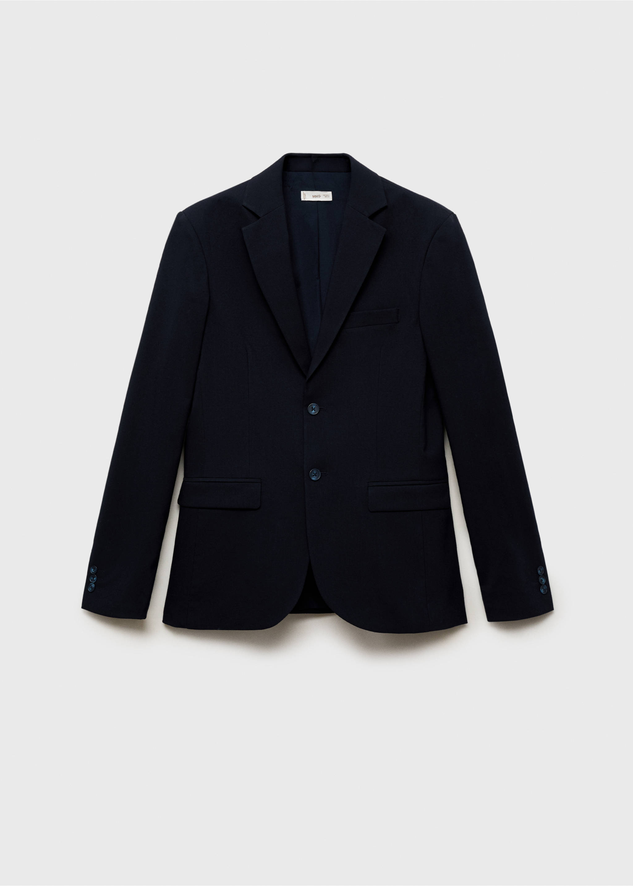 Giacca slim-fit piqué - Articolo senza modello, Navy. Ref: 87068259-00.