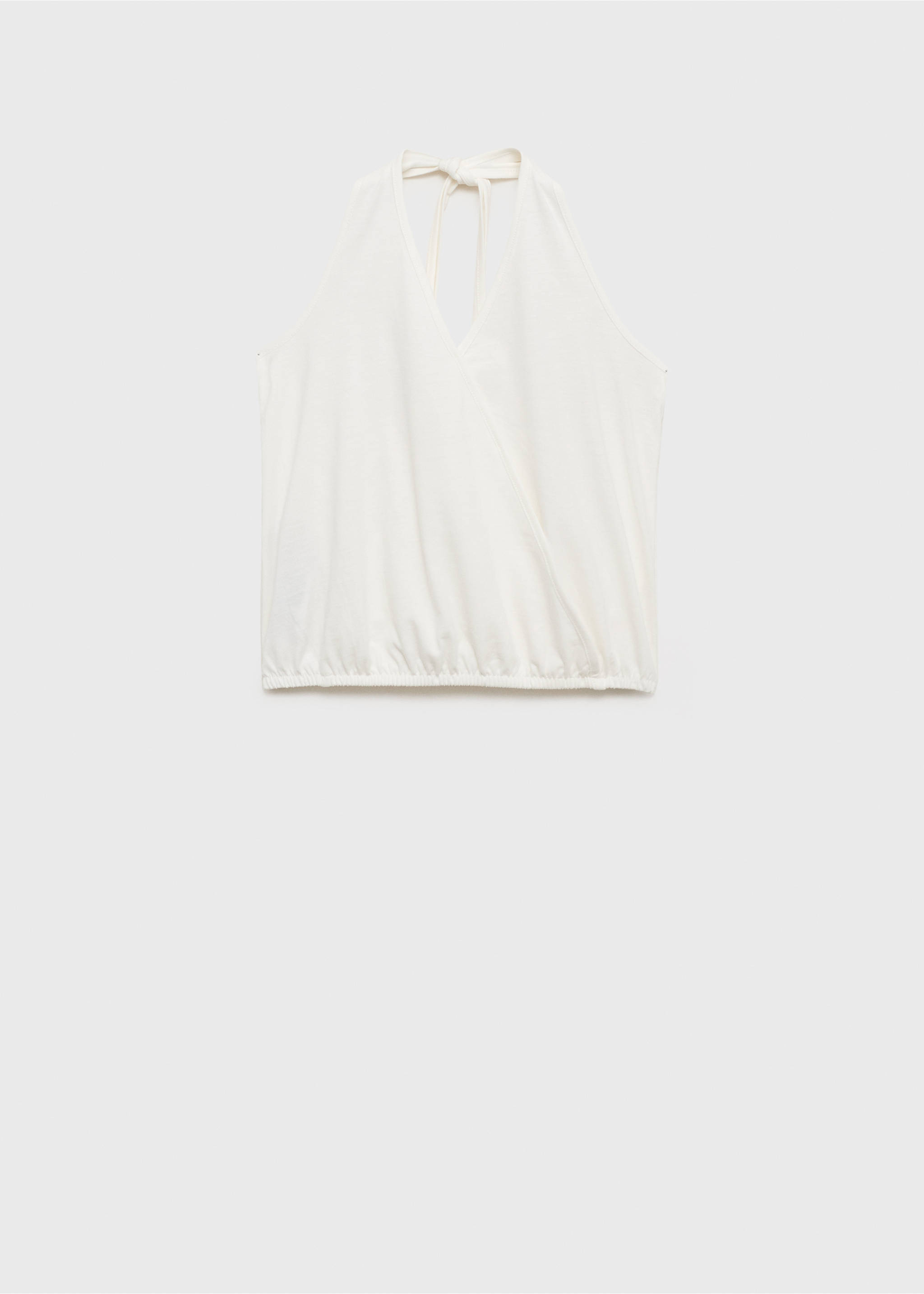 Halter-neck crossover top - Article without model, Off White. Ref: 87068262-00.