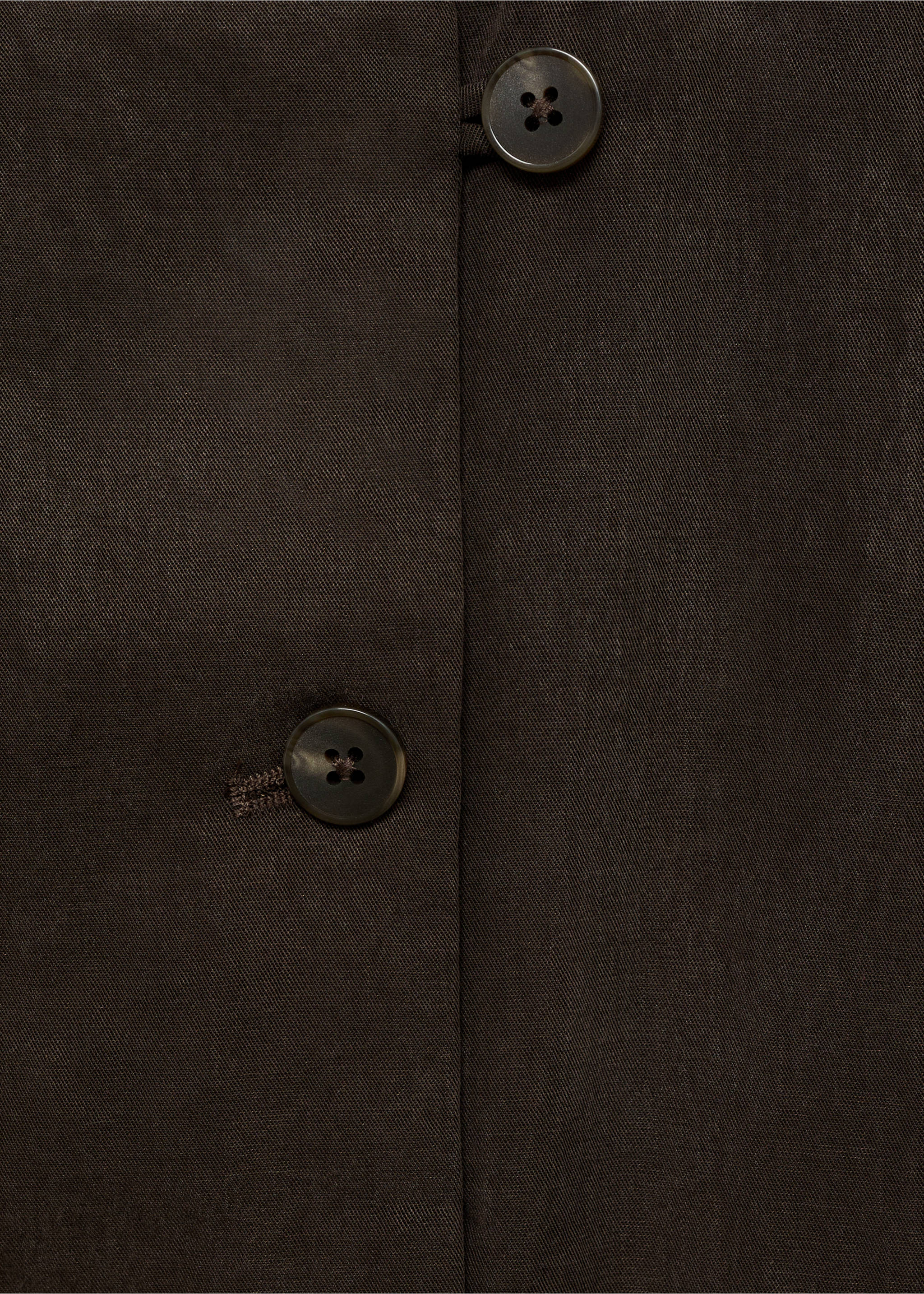 Lyocell top with buttons on the back - Details of the article 0, Brown. Ref: 87068263-00.