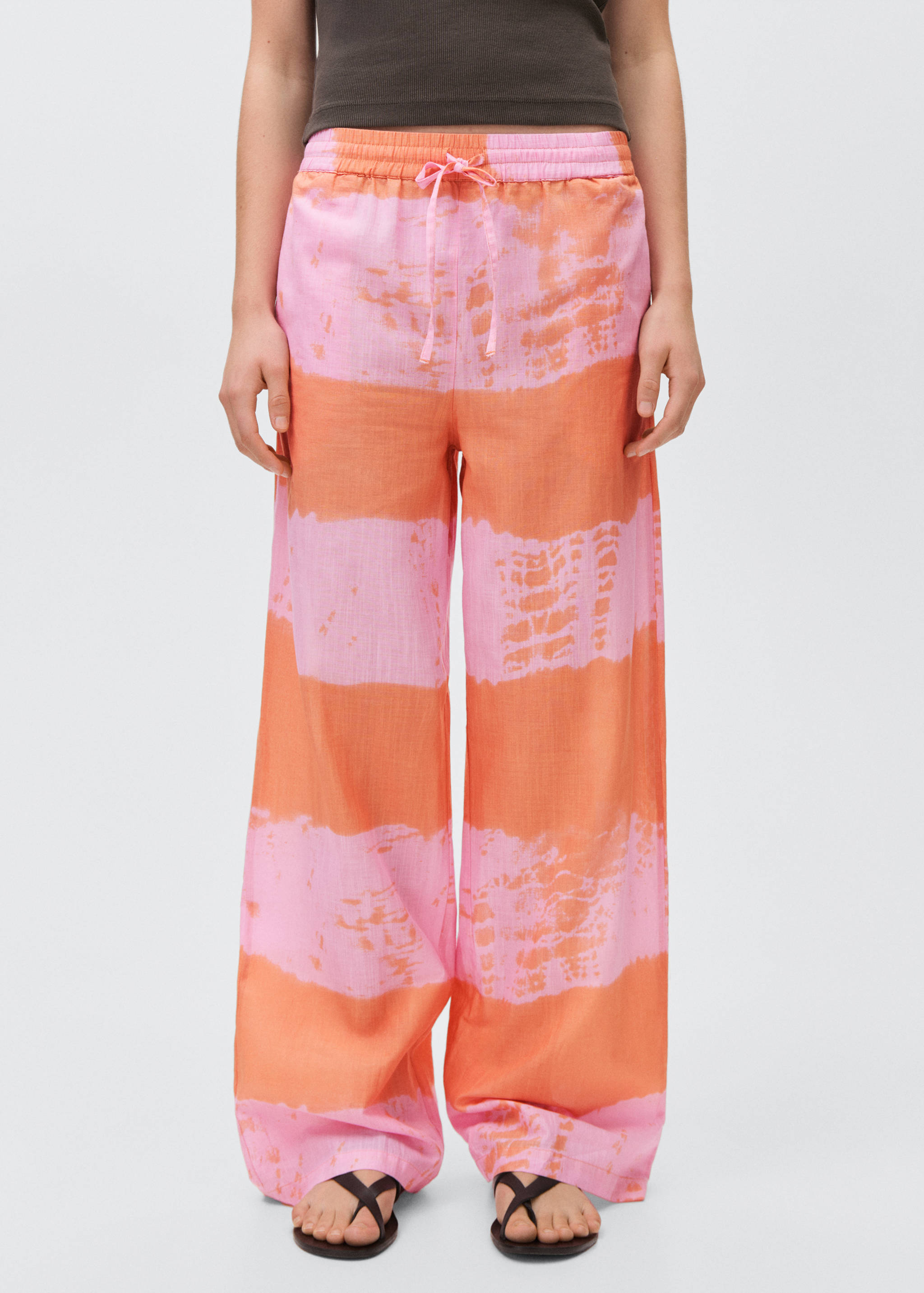 Printed straight trousers - Details of the article 6