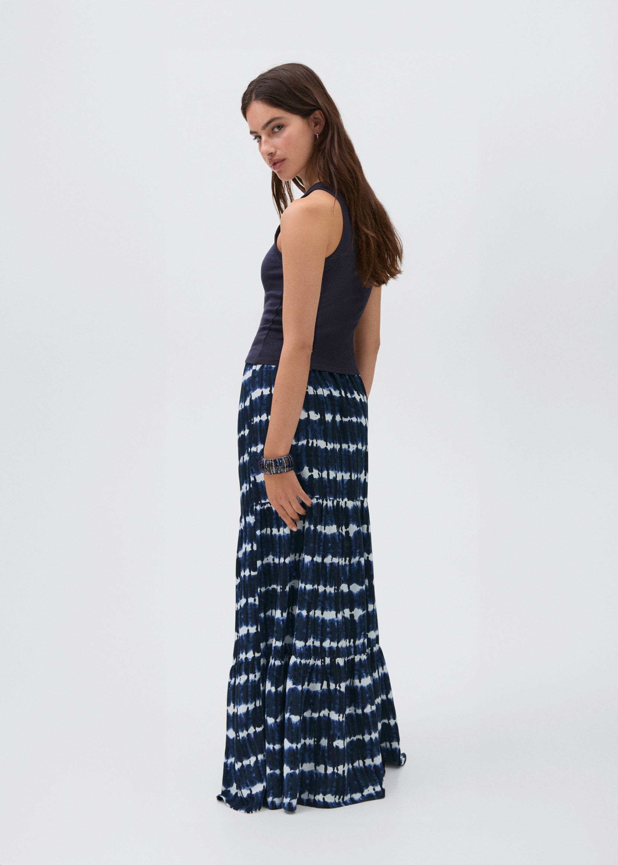 Long tie-dye skirt - Reverse of the article