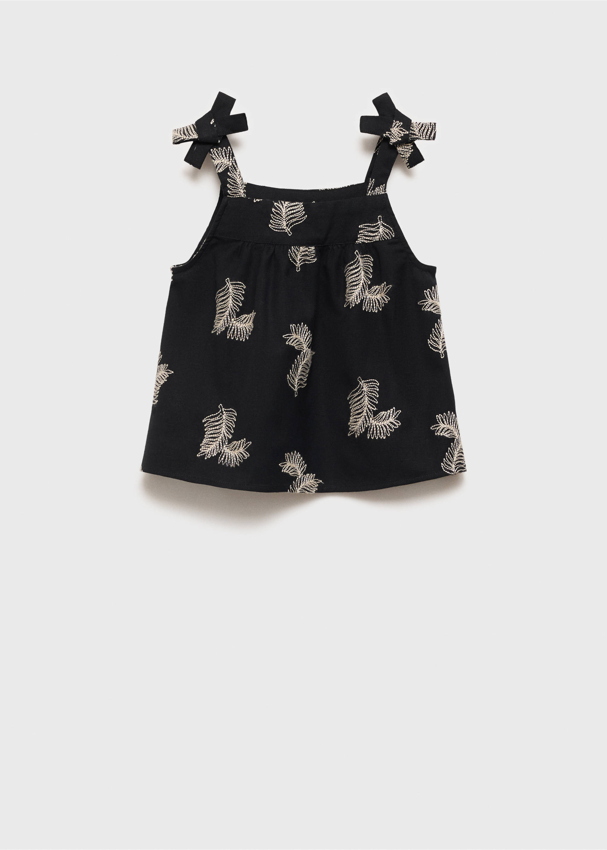 Blouse détails brodés - Article sans modèle, Noir. Ref: 87068269-00.