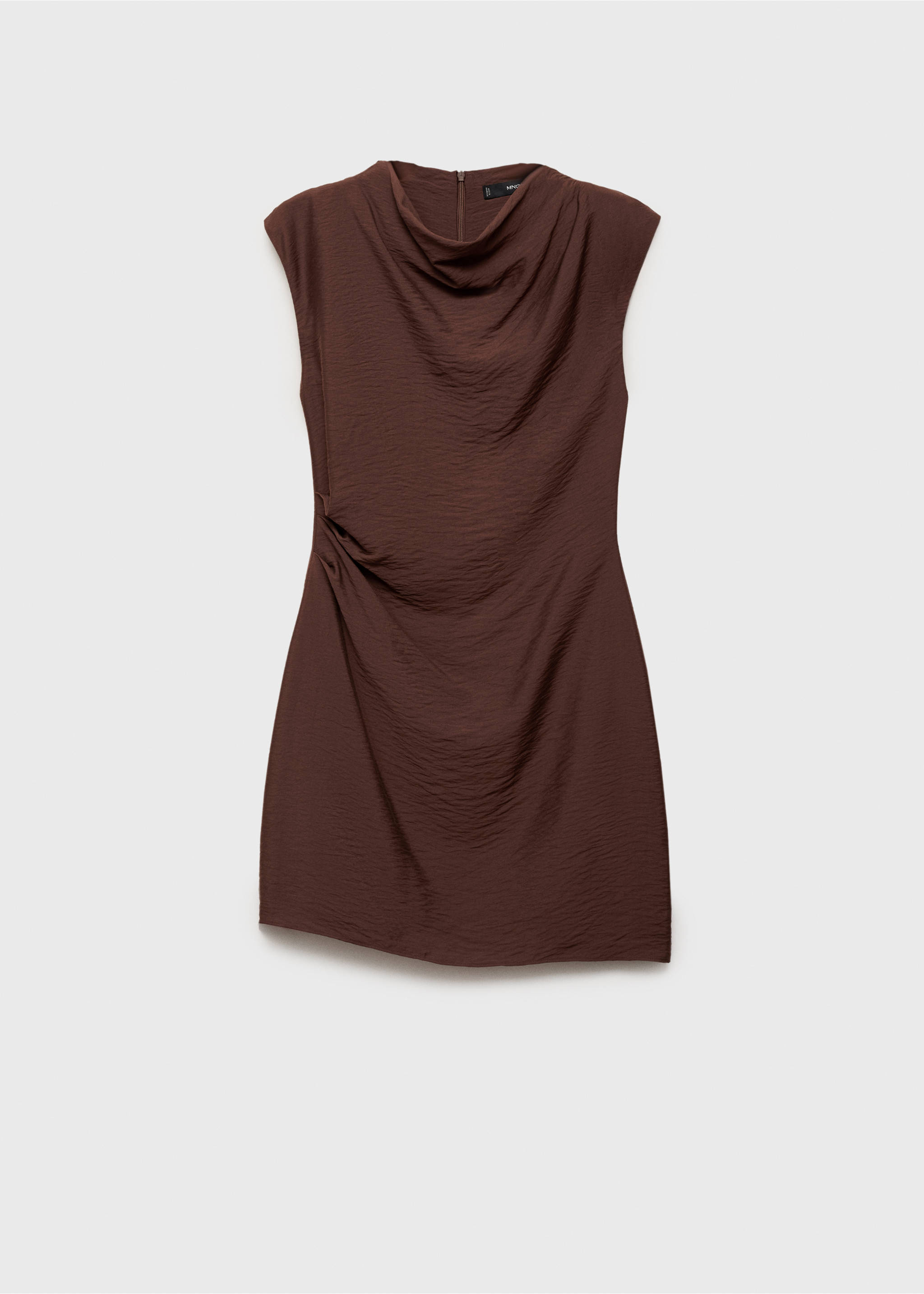 Robe texturée drapée - Article sans modèle, Marron. Ref: 87068270-00.