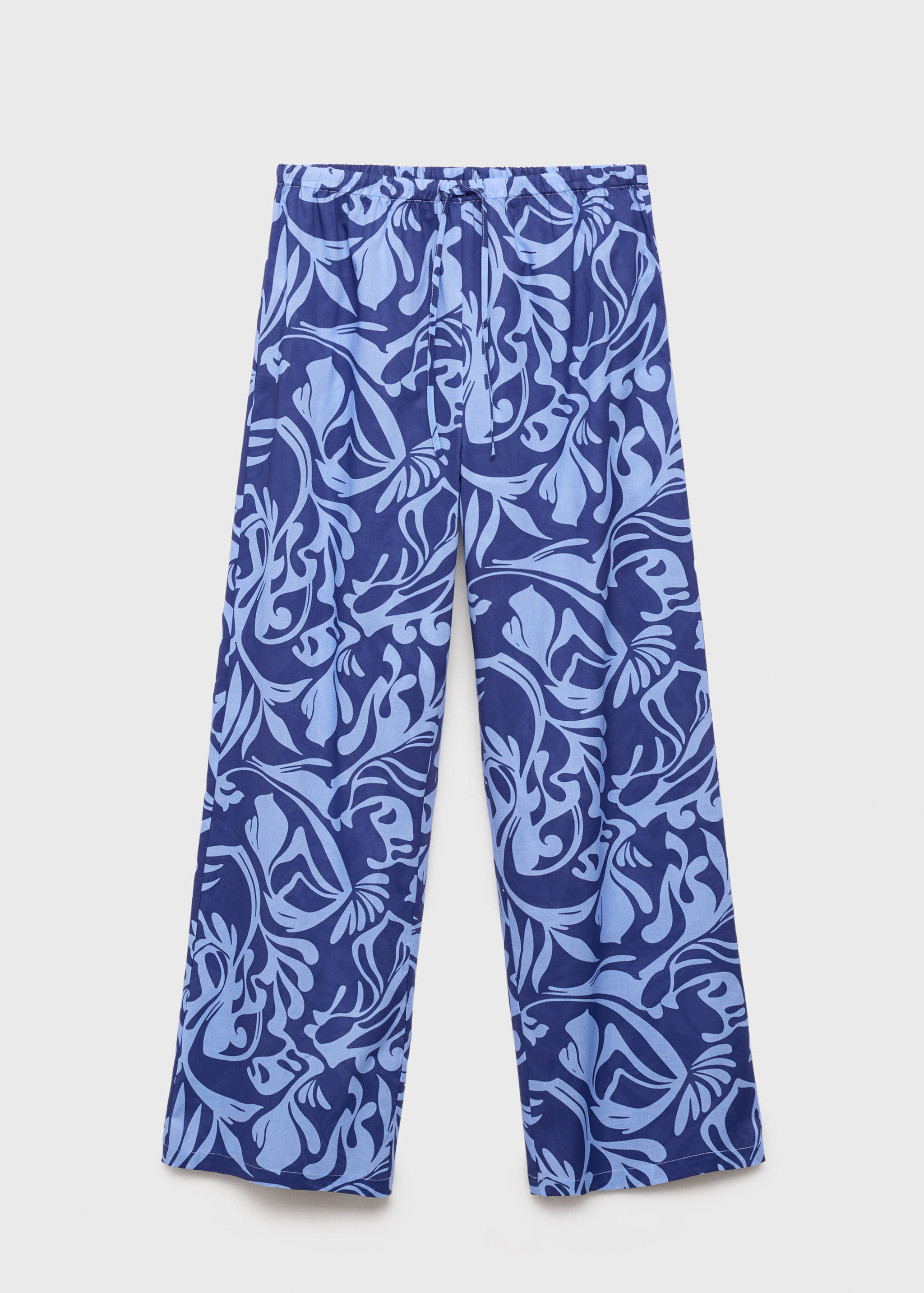Cotton two-tone printed trousers - Article without model