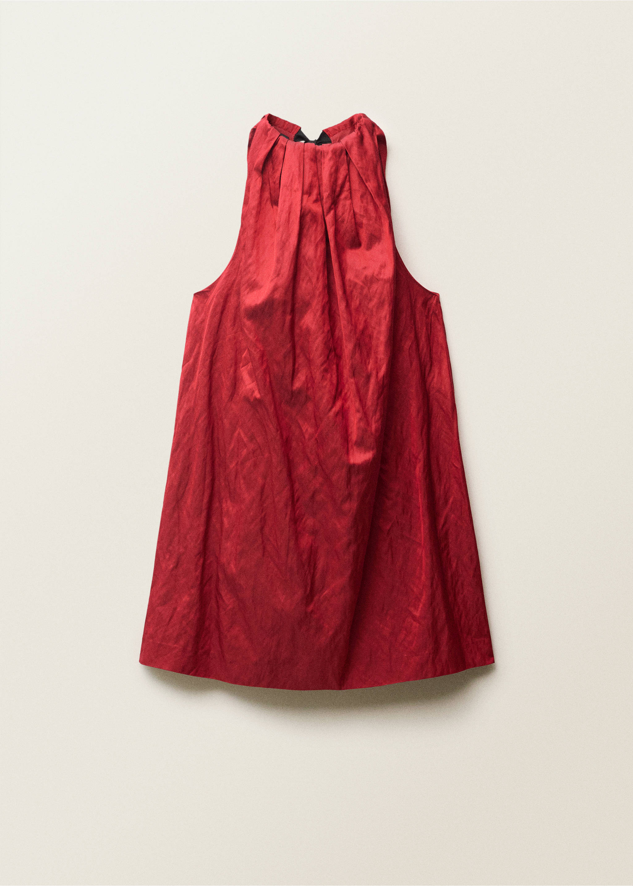 Halter dress with bow detail - Article without model, Red. Ref: 87068274-00.