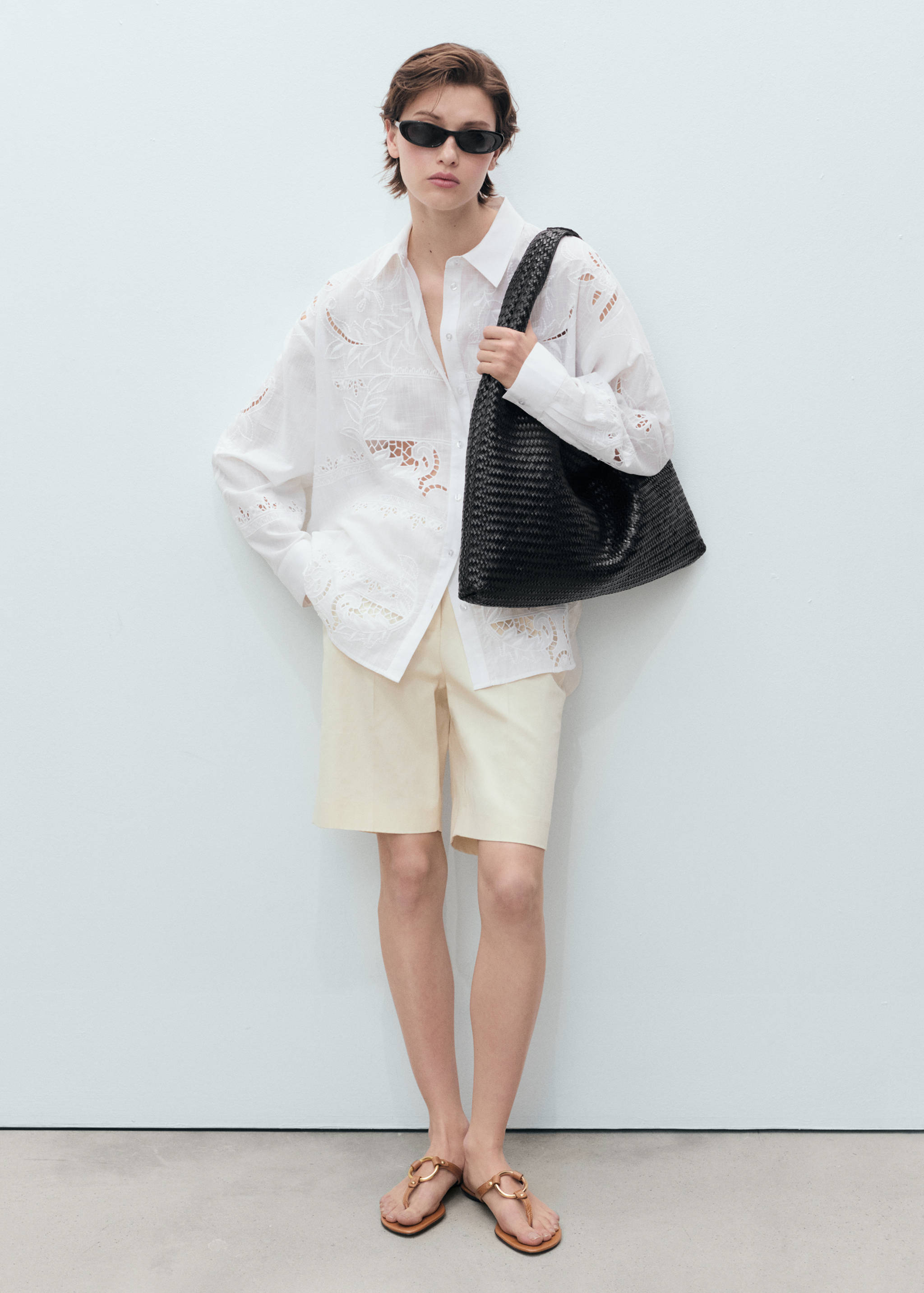 Oversized embroidered shirt - General plane