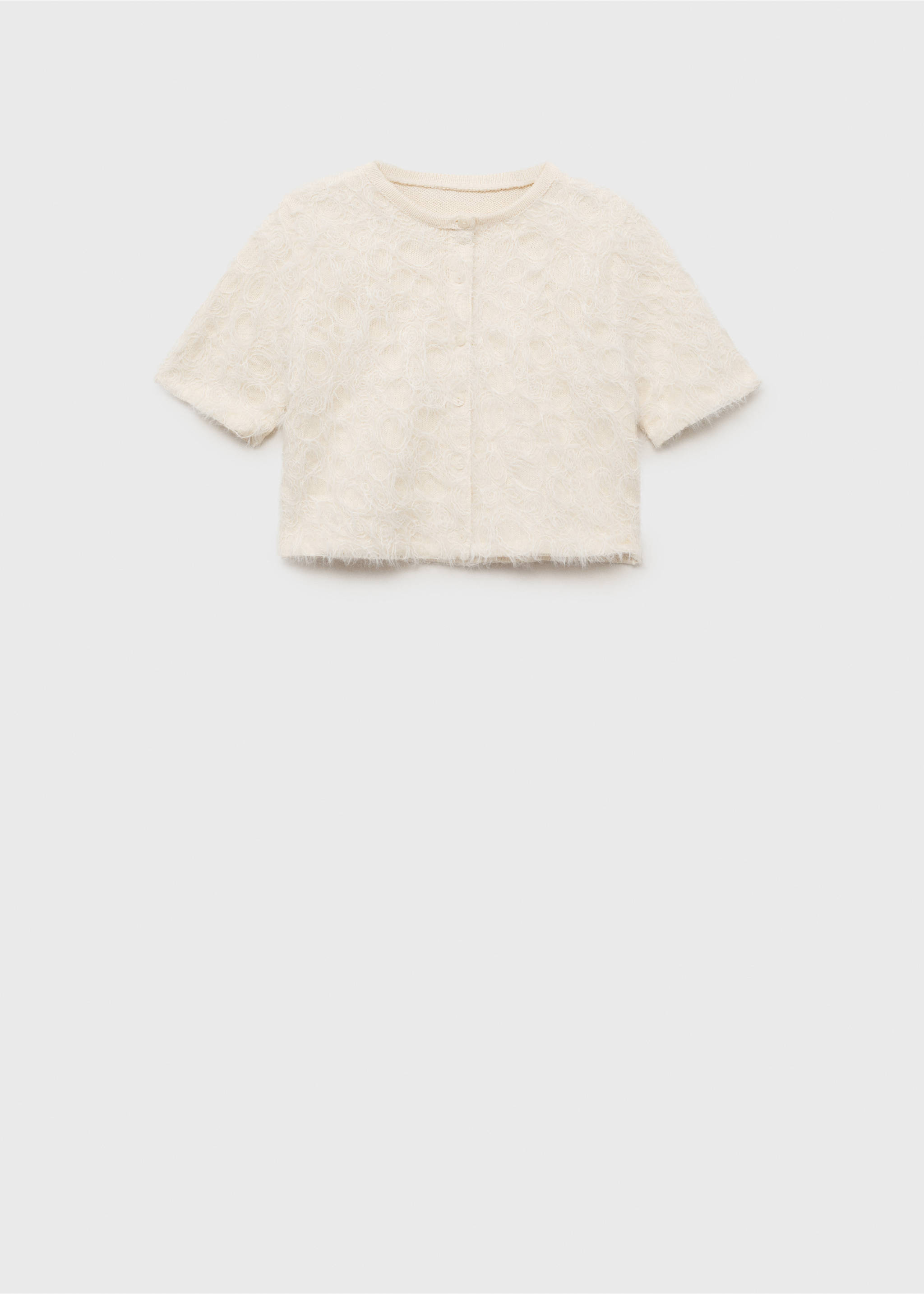 Krótki kardigan z dzianiny - Artykuł bez modela/modelki, Beżowy. Ref: 87068649-00.